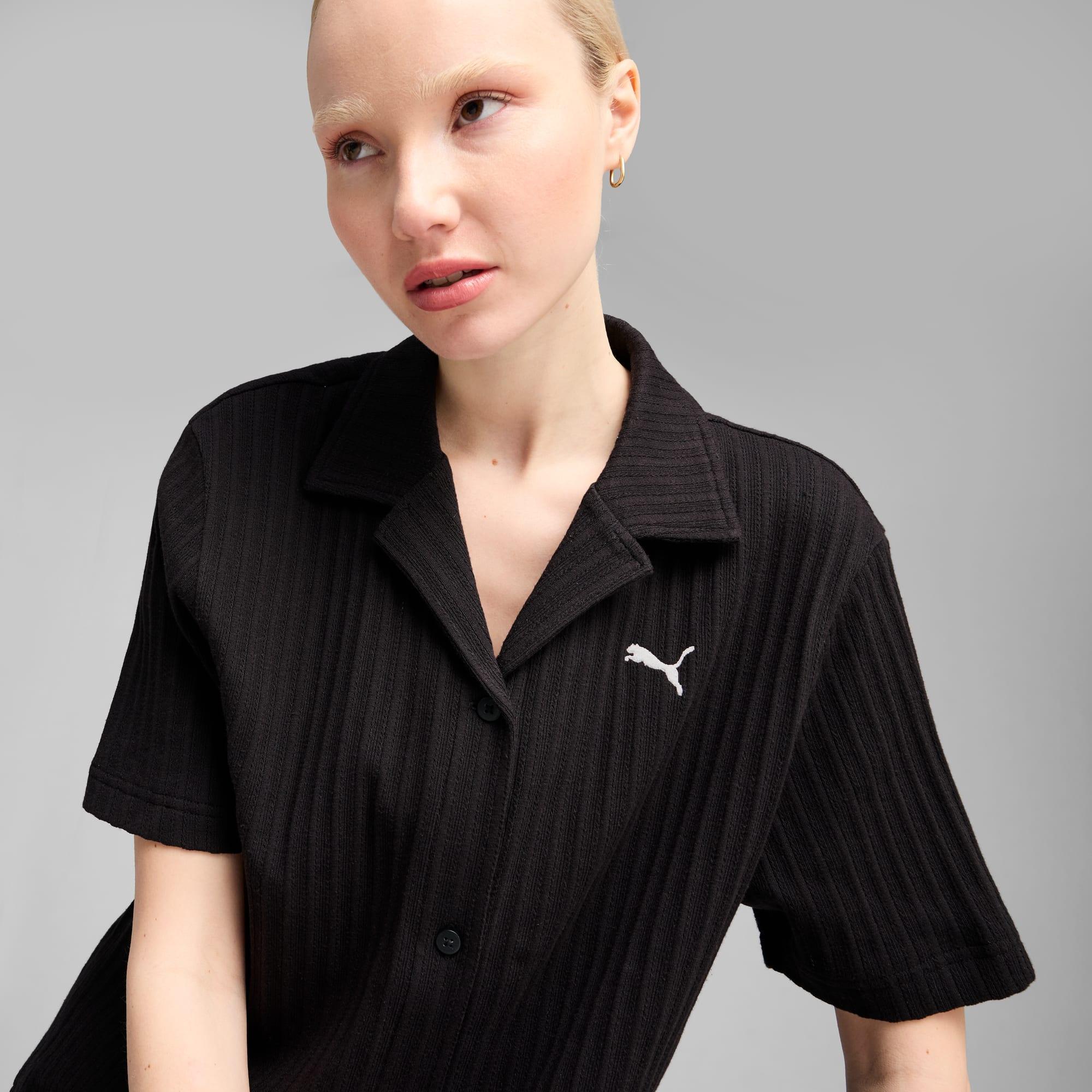 WARDROBE ESSENTIALS Women's Pointelle Shirt Product Image