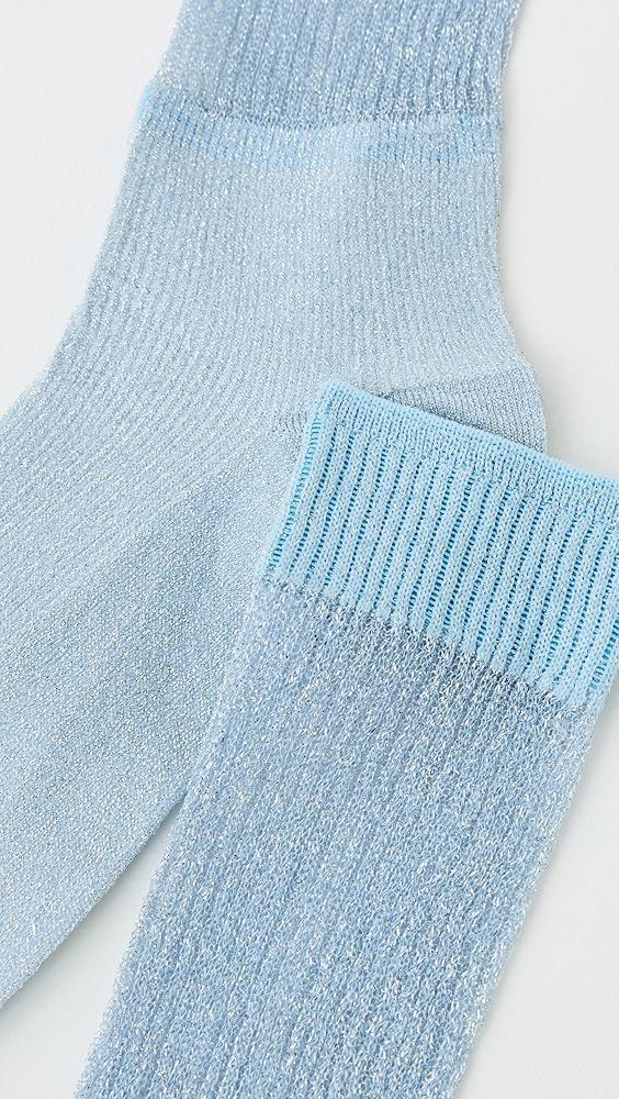 High Heel Jungle Shimmery Lights Metallic Socks | Shopbop Product Image