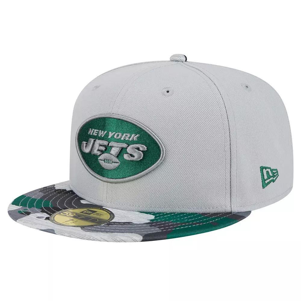 Men's New Era Gray New York Jets Active Camo 59FIFTY Fitted Hat, Size: 7 7/8, Grey Product Image