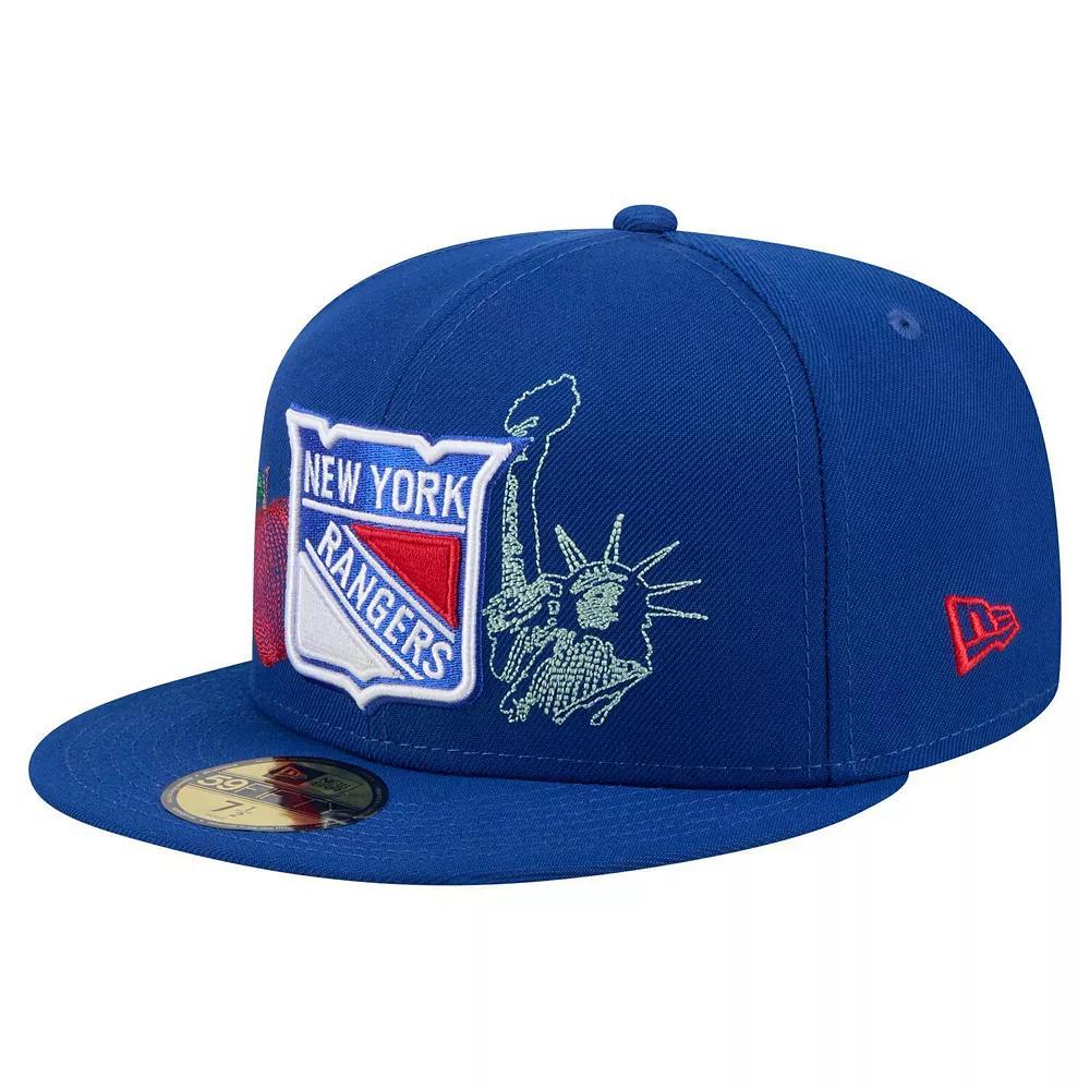 Men's New Era Blue New York Rangers State Stitch 59FIFTY Fitted Hat, Size: 7 3/4, Ran Blue Product Image