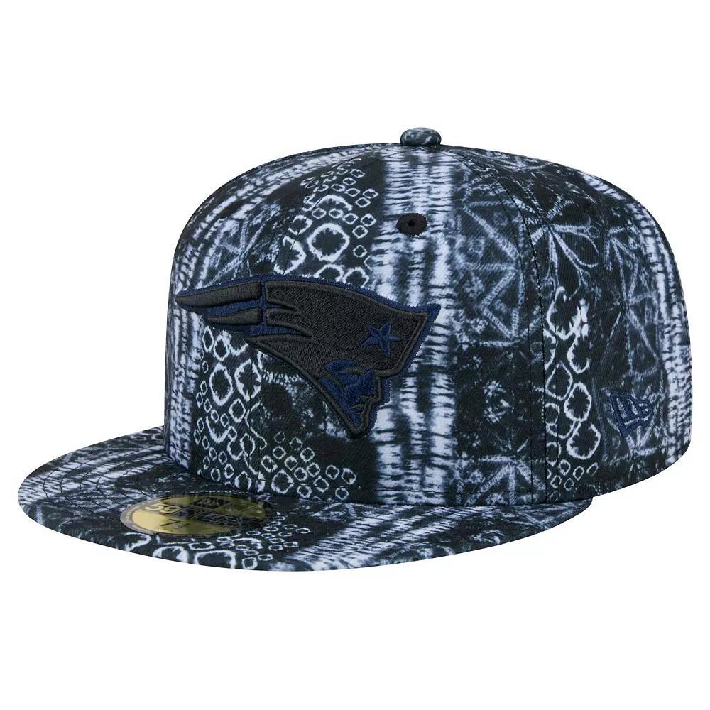 Men's New Era Black New England Patriots Shibori 59FIFTY Fitted Hat, Size: 7 7/8 Product Image