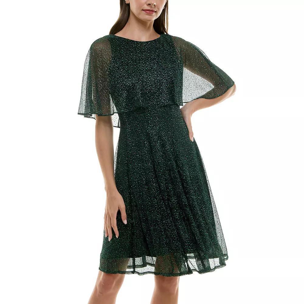 Women's Maison Tara Caplet Fit and Flare Dress, Size: 10, Green Product Image