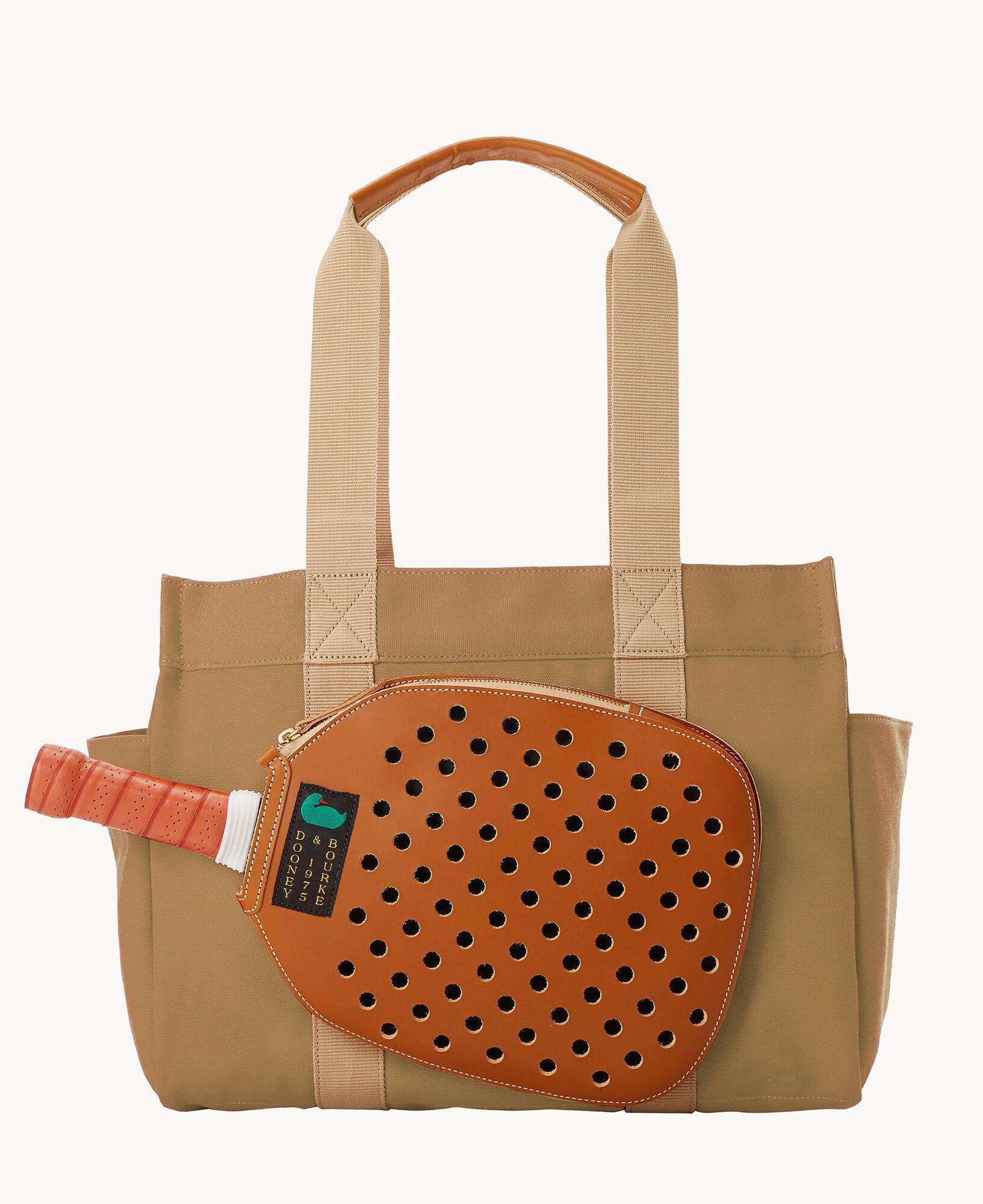 Dooney & Bourke Womens Canvas Pickleball Fabric Tote Shopping Bag 40 in Beige Product Image