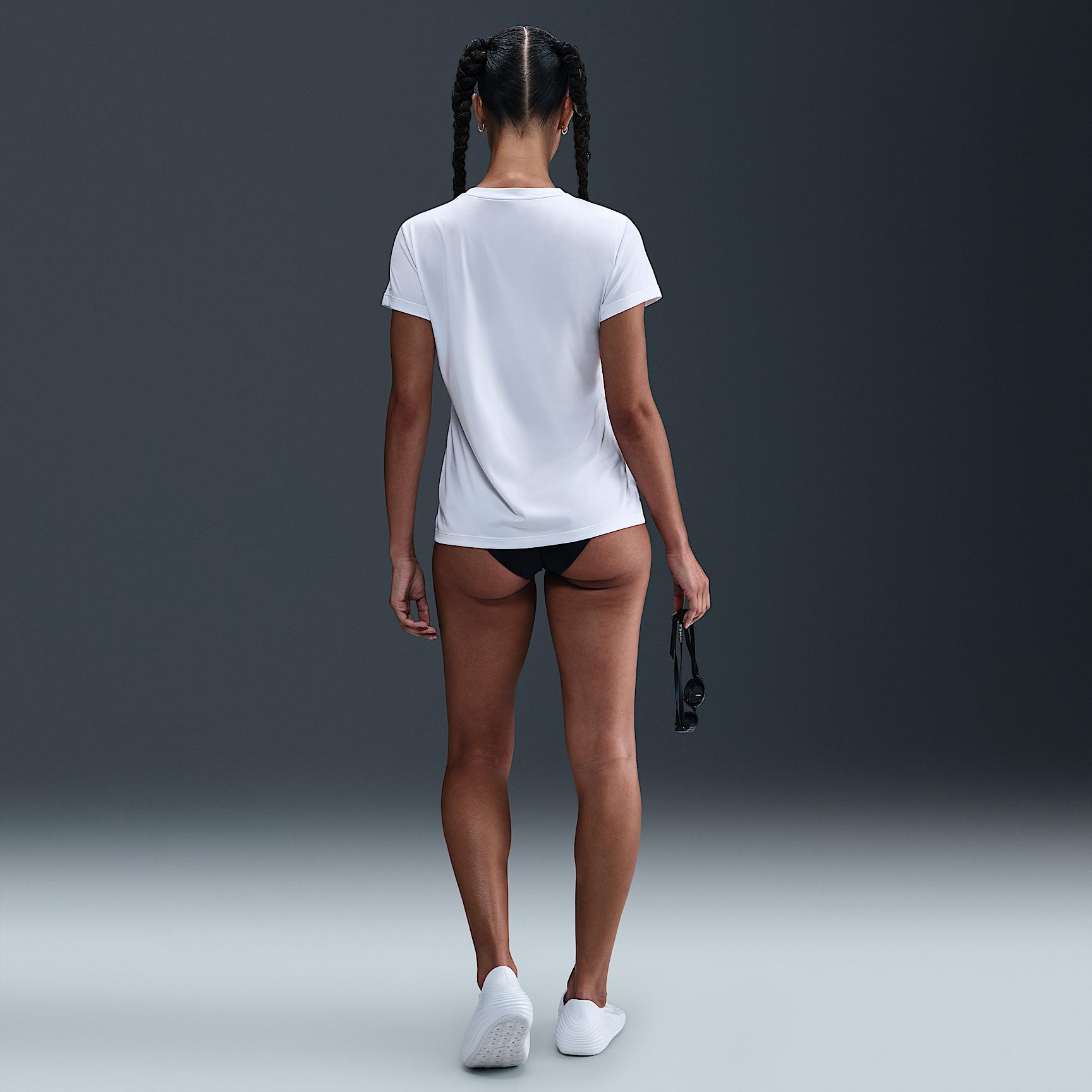 Nike Women's Swim Swoosh Hydroguard Short-Sleeve Top Product Image
