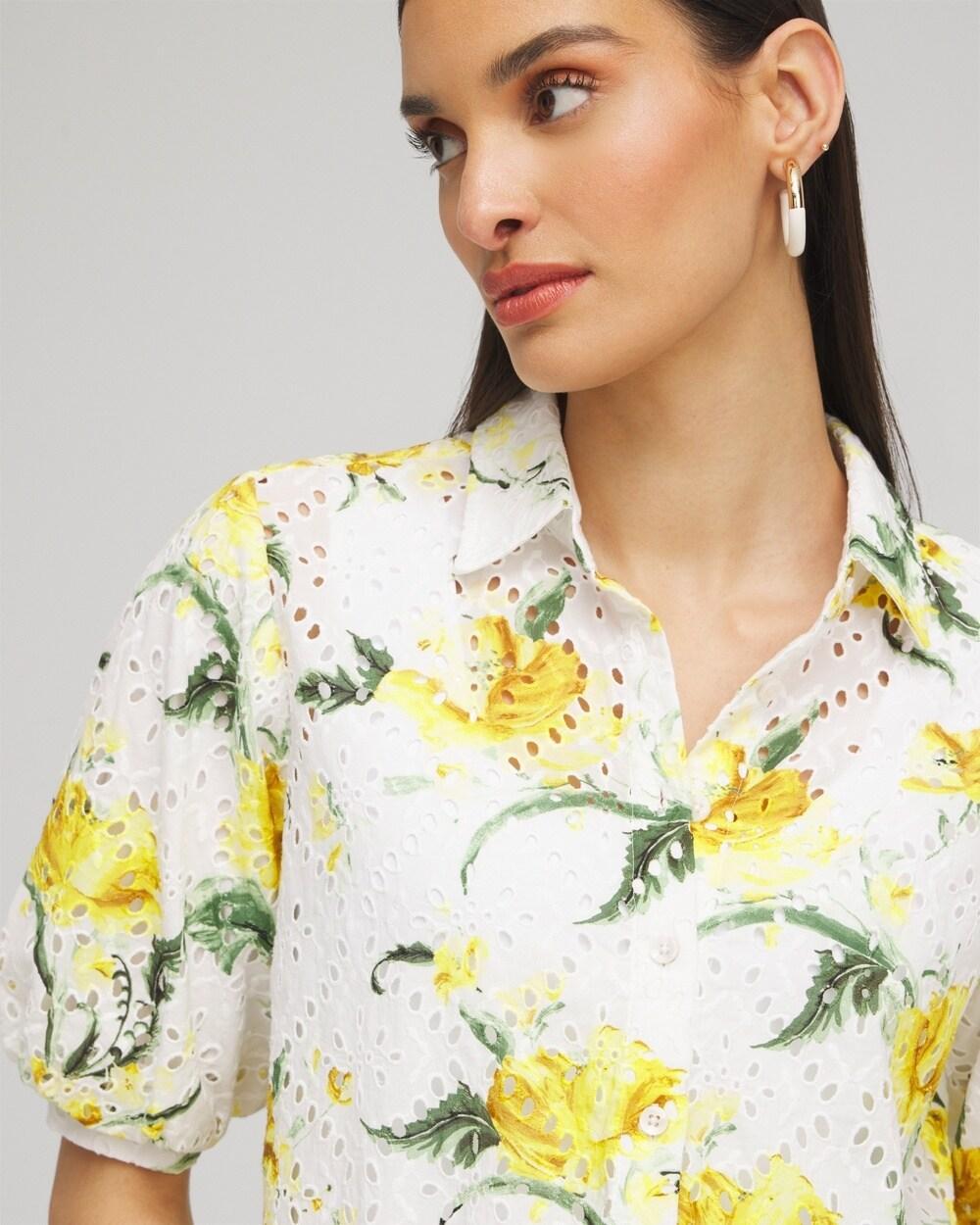 Floral Eyelet Shirt Product Image
