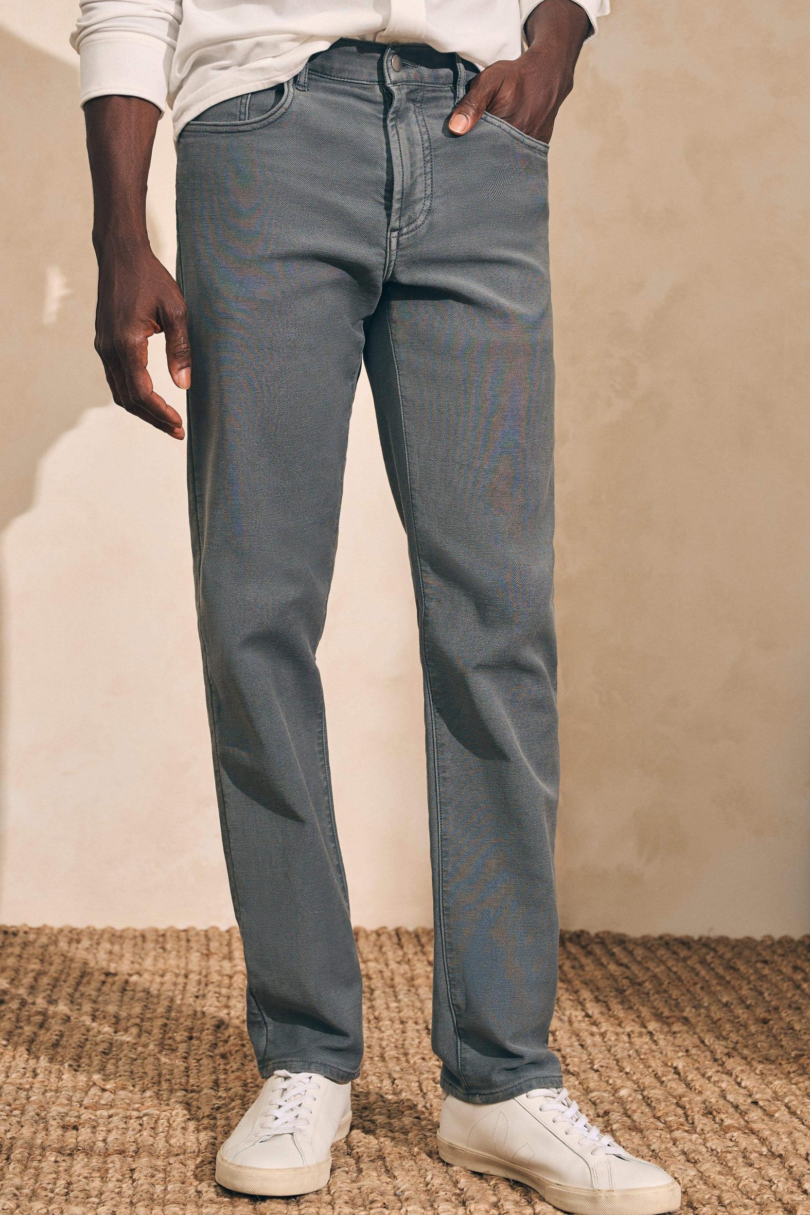Stretch Terry 5-Pocket Pant - Slate Male Product Image