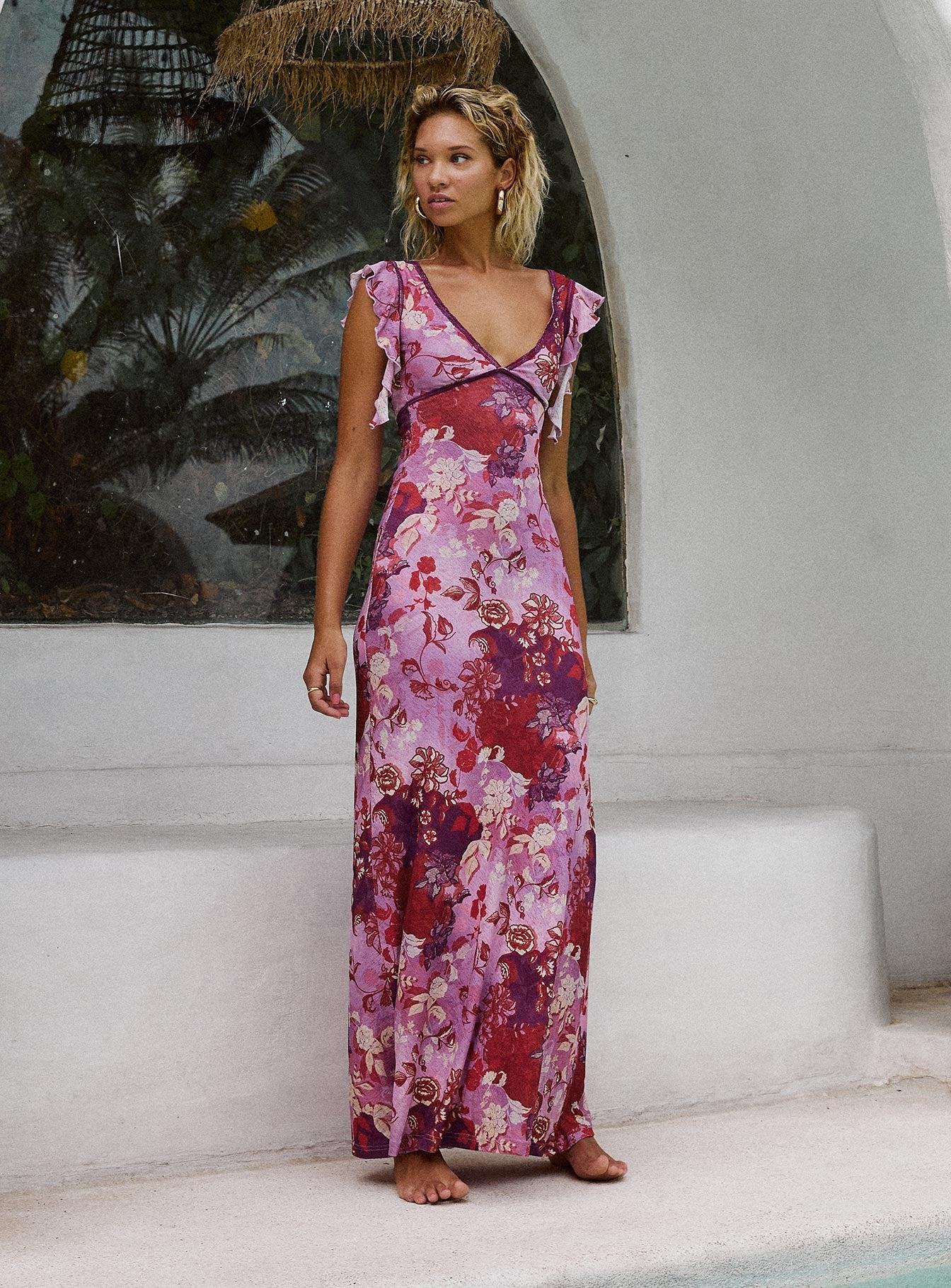 Soleila Maxi Dress Purple Multi Product Image