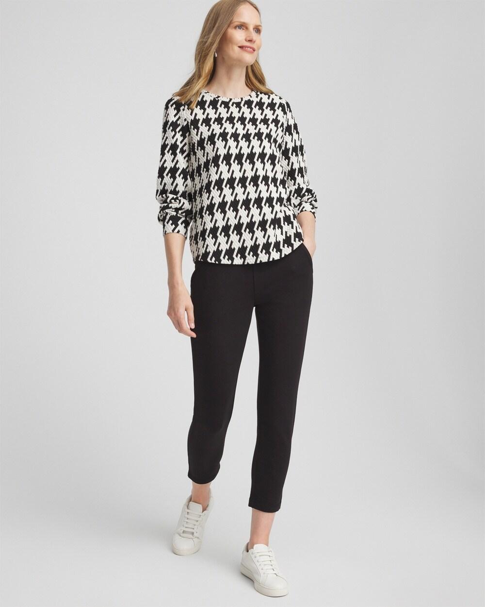 Zenergy® Houndstooth Long-Sleeve Top Product Image