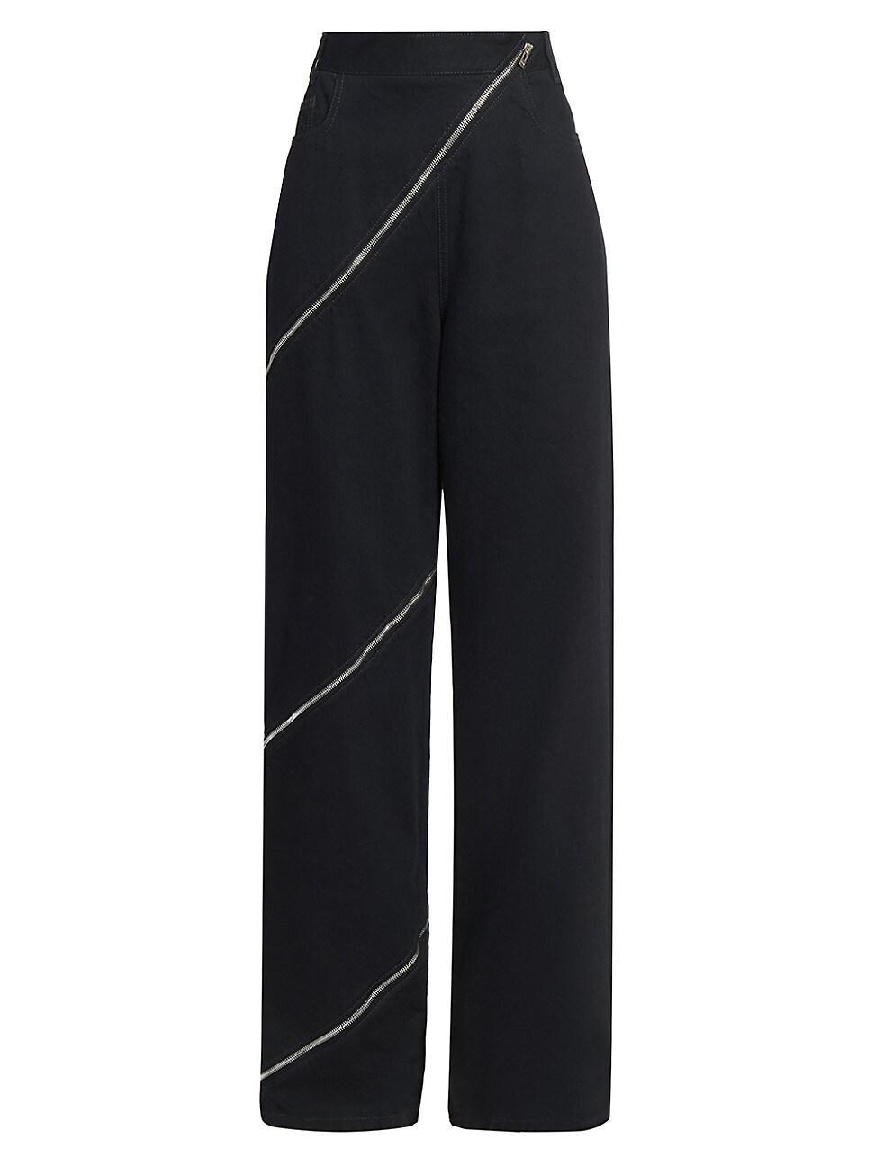 Womens Stretch Virgin Wool Spiral Zip Pants Product Image