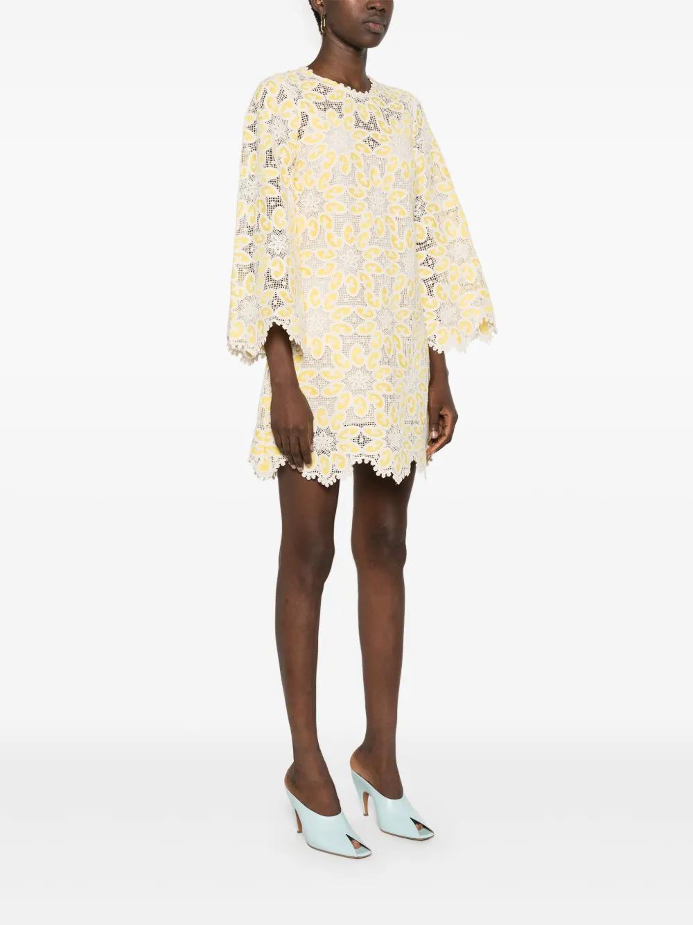 Golden Lace mini dress  Product Image