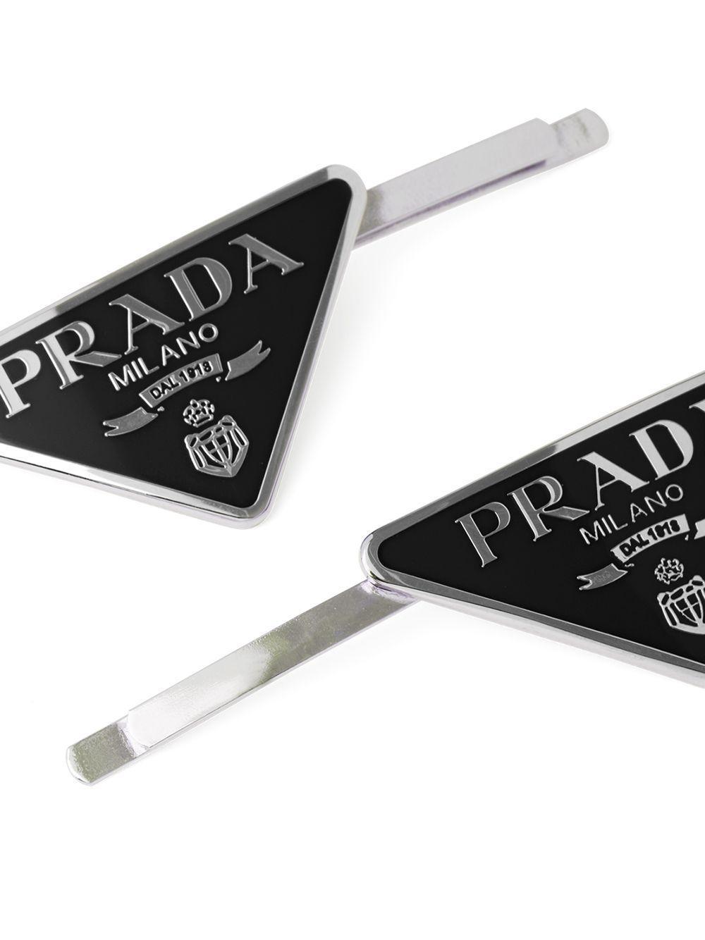 triangle-logo hair clips (set of two) Product Image