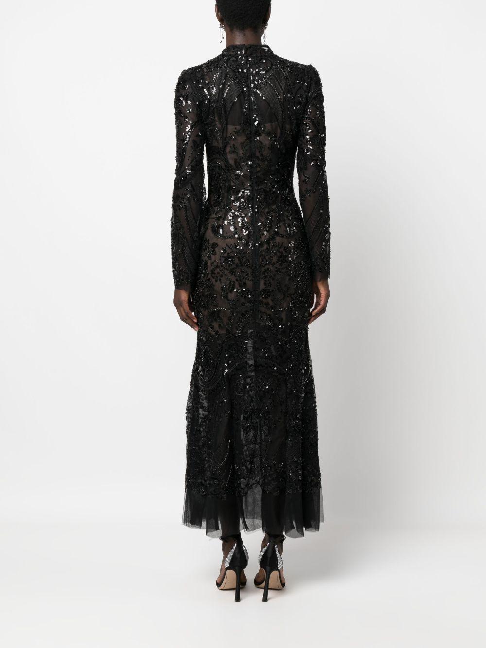 Paisley sequin-embellished midi dress Product Image