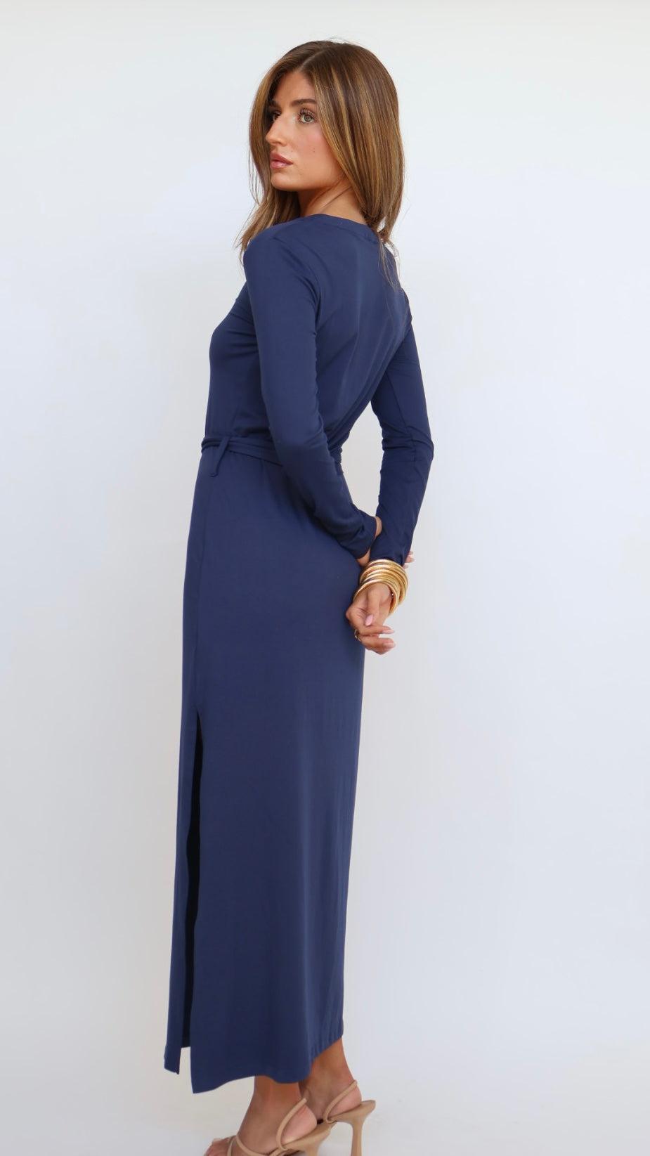 Nora Belted Maxi Dress Product Image