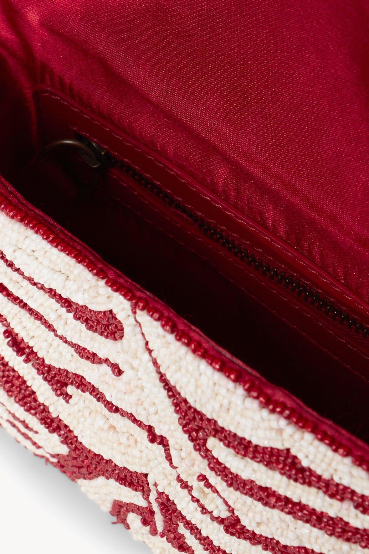 TOMMY BEADED BAG | SCARLET WHITE Product Image
