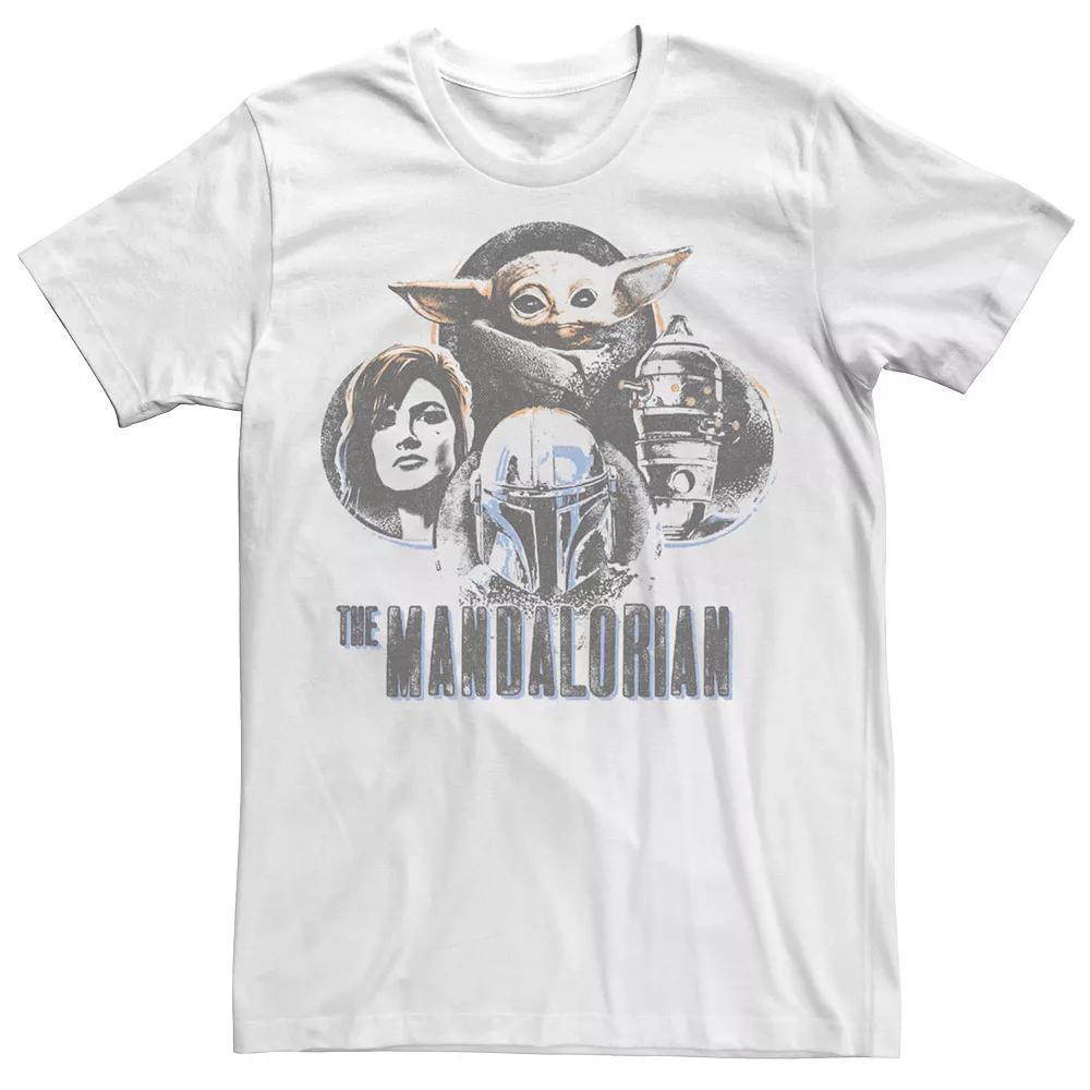 Men's Star Wars The Mandalorian Mando Circles Group Shot Tee, Size: Medium, White Product Image
