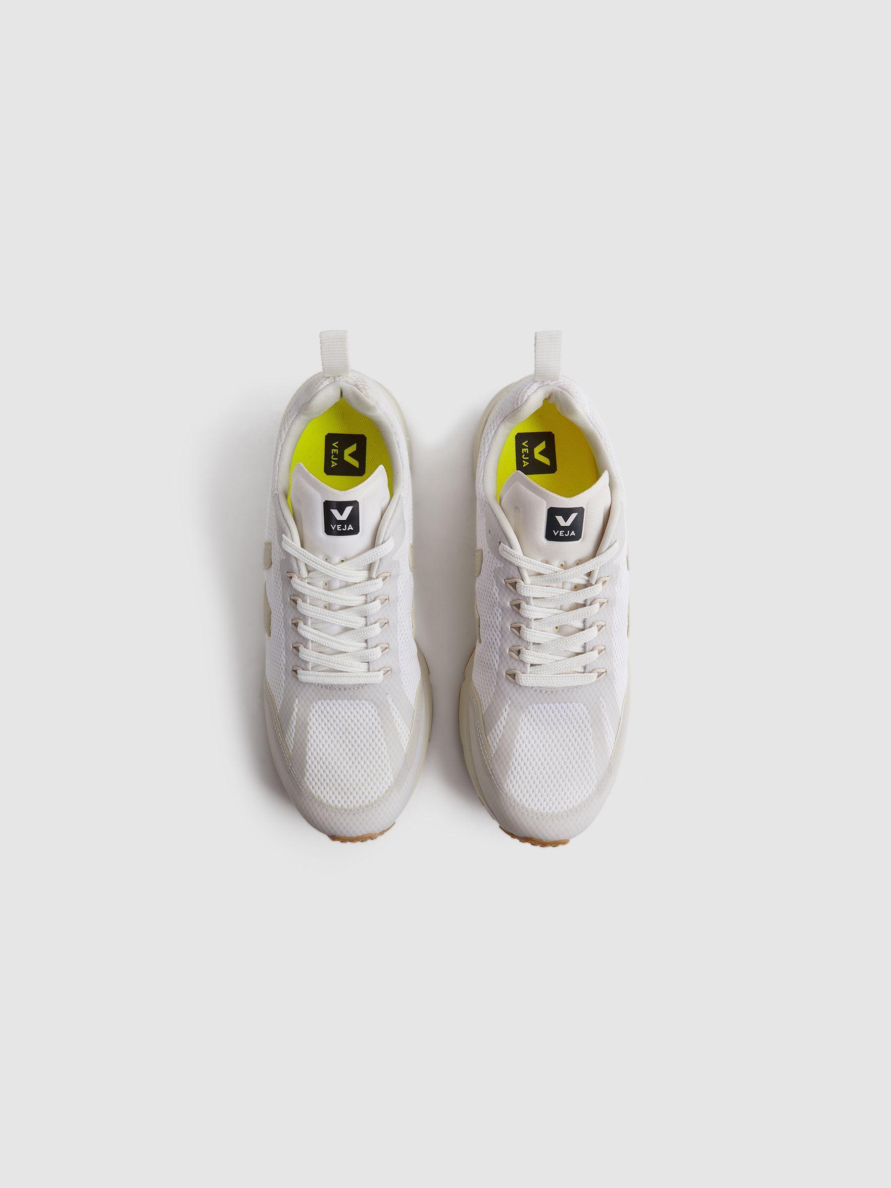 Veja Mesh Running Trainers in White Pierre Product Image