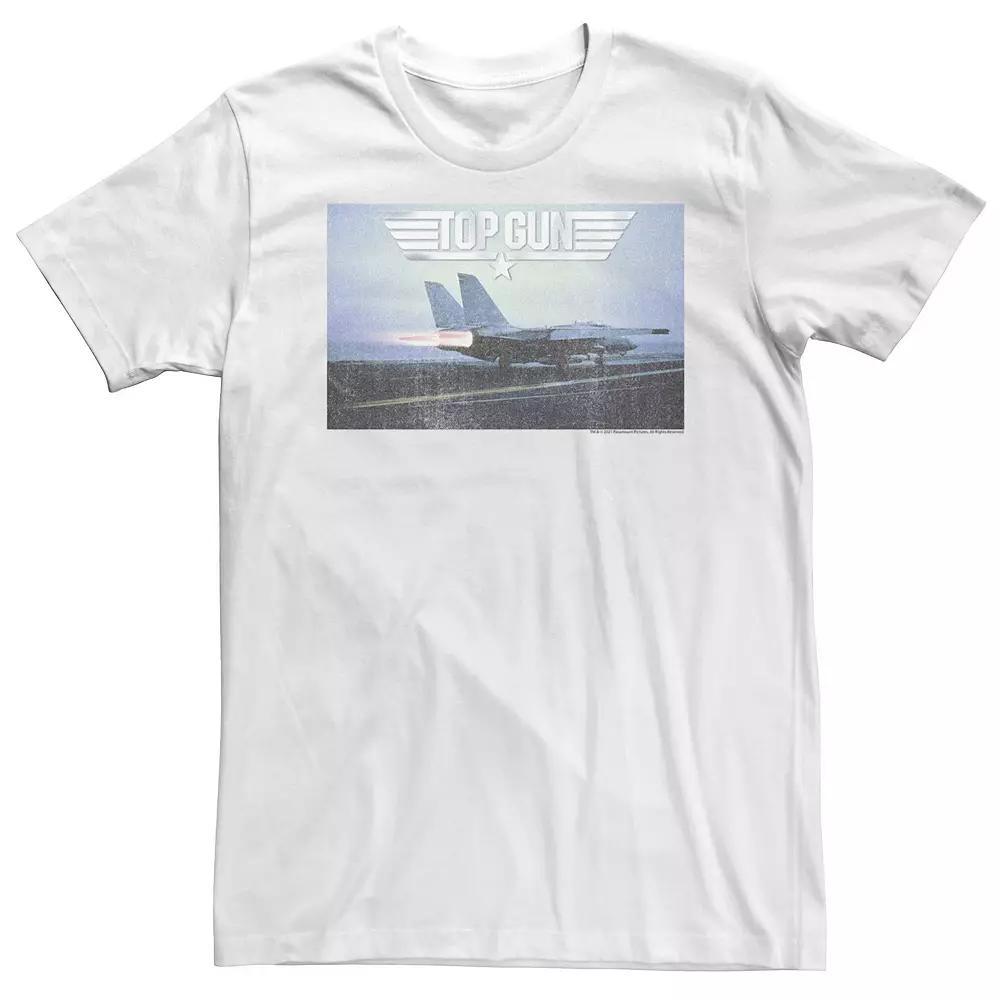 Big & Tall Top Gun Jet and Logo Photo Tee, Men's, Size: 5XL, White Product Image