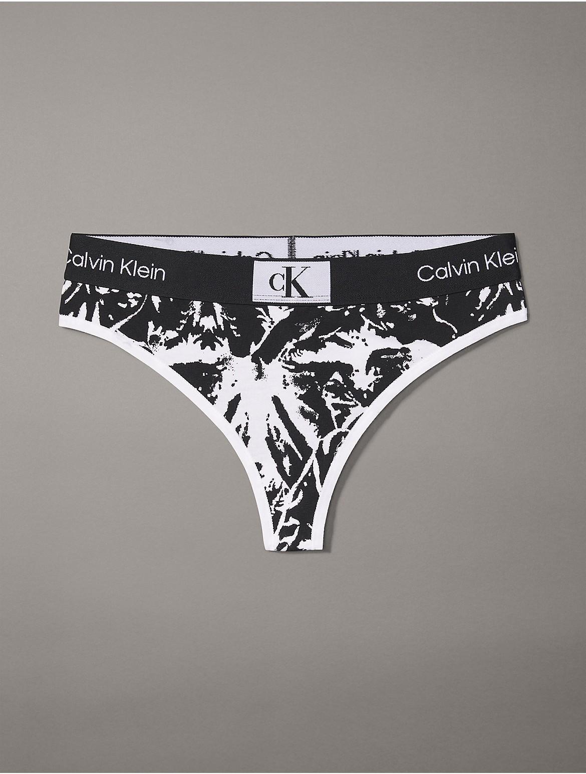 Calvin Klein Women's Calvin Klein 1996 Cotton Stretch Modern Thong - Grey - XL Product Image