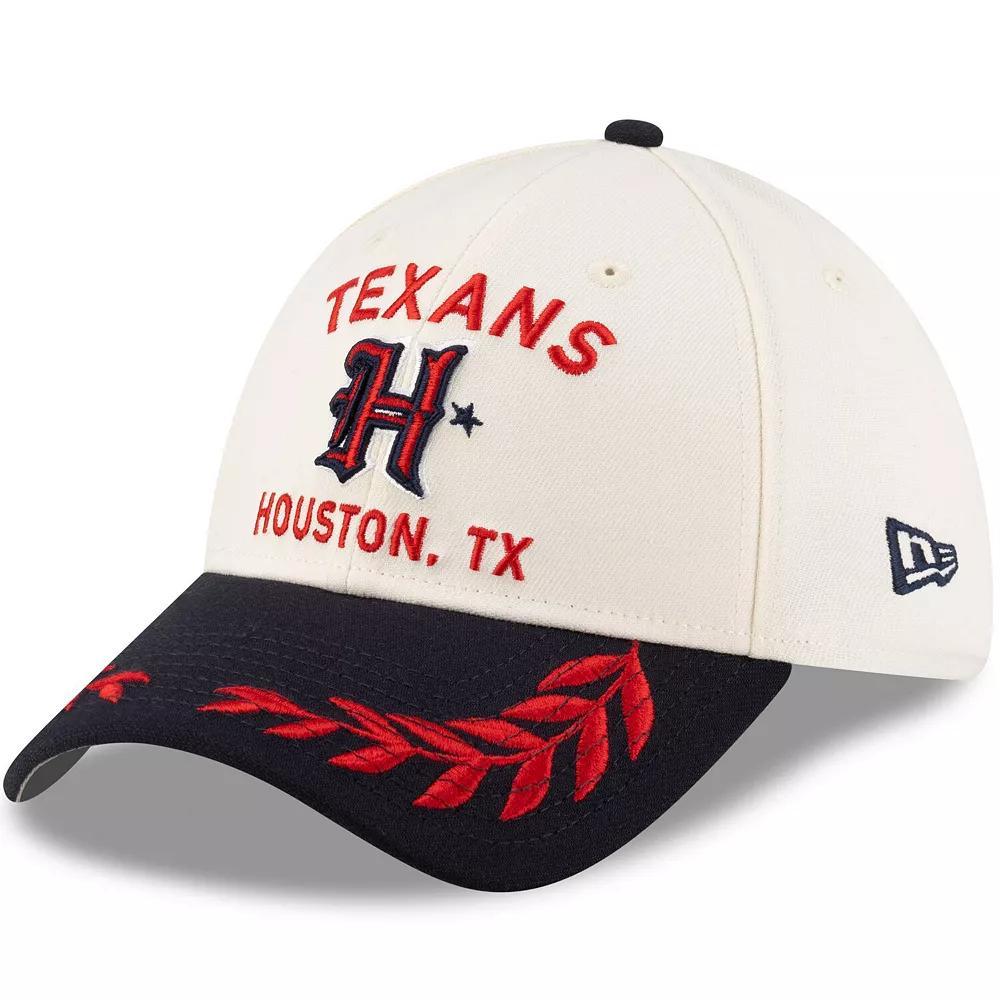 Men's New Era  Cream/Navy Houston Texans 2025 NFL Draft 39THIRTY Flex Hat, Size: Medium/Large, Beige Product Image