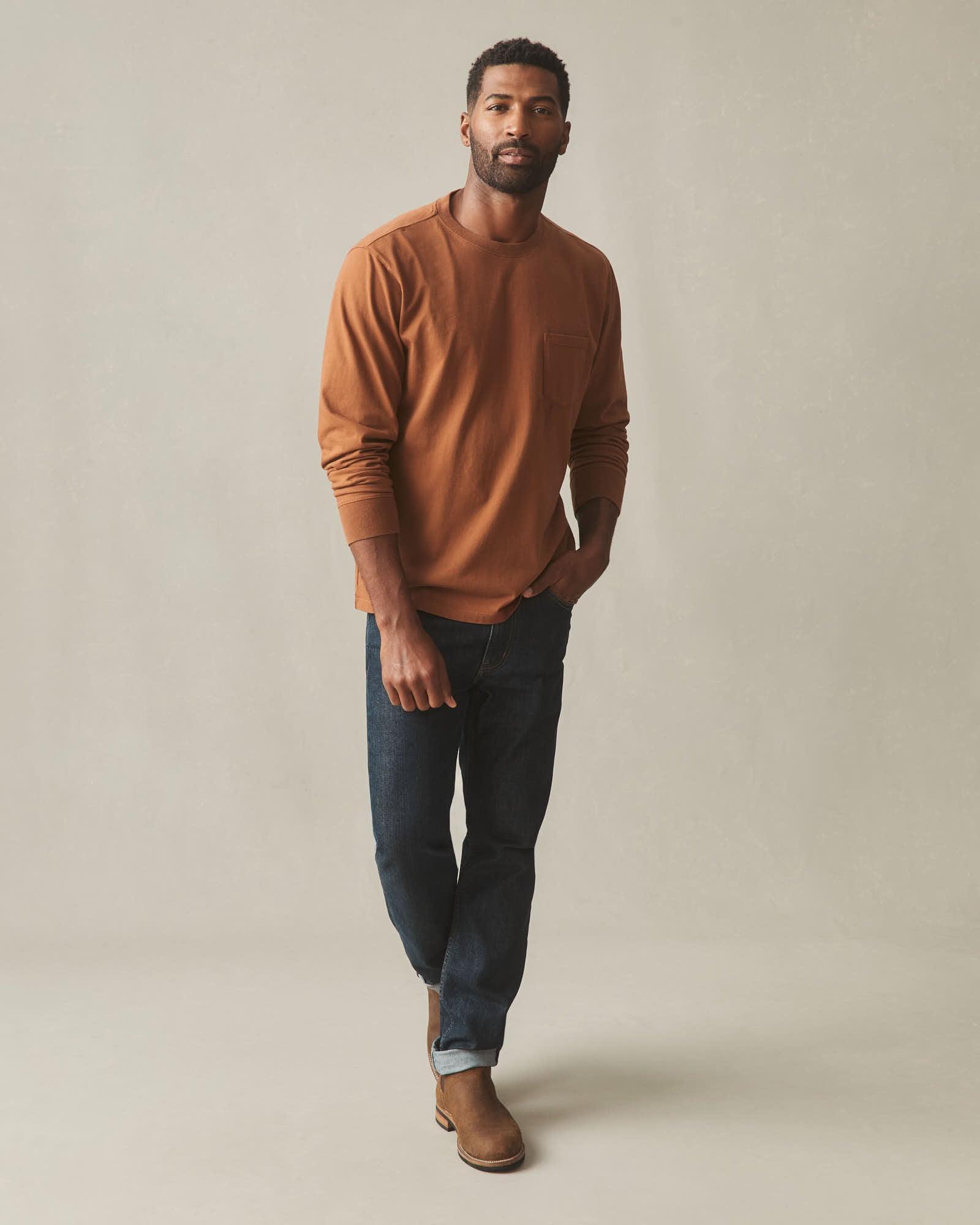 Men's Long Sleeve Pocket Tee - Tortoise Shell Male Product Image