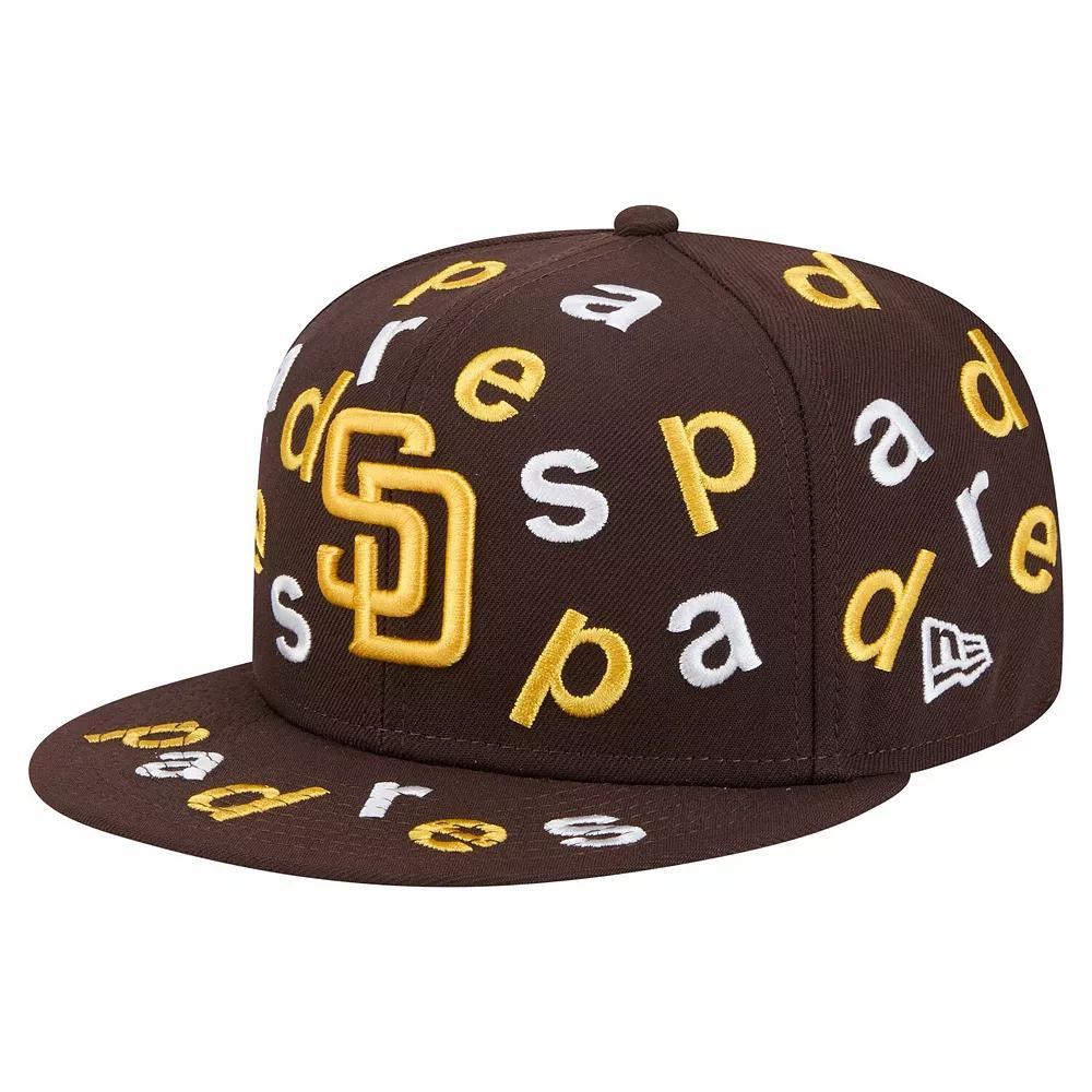 Men's New Era Brown San Diego Padres Team Confetti 59FIFTY Fitted Hat, Size: 7 1/2 Product Image