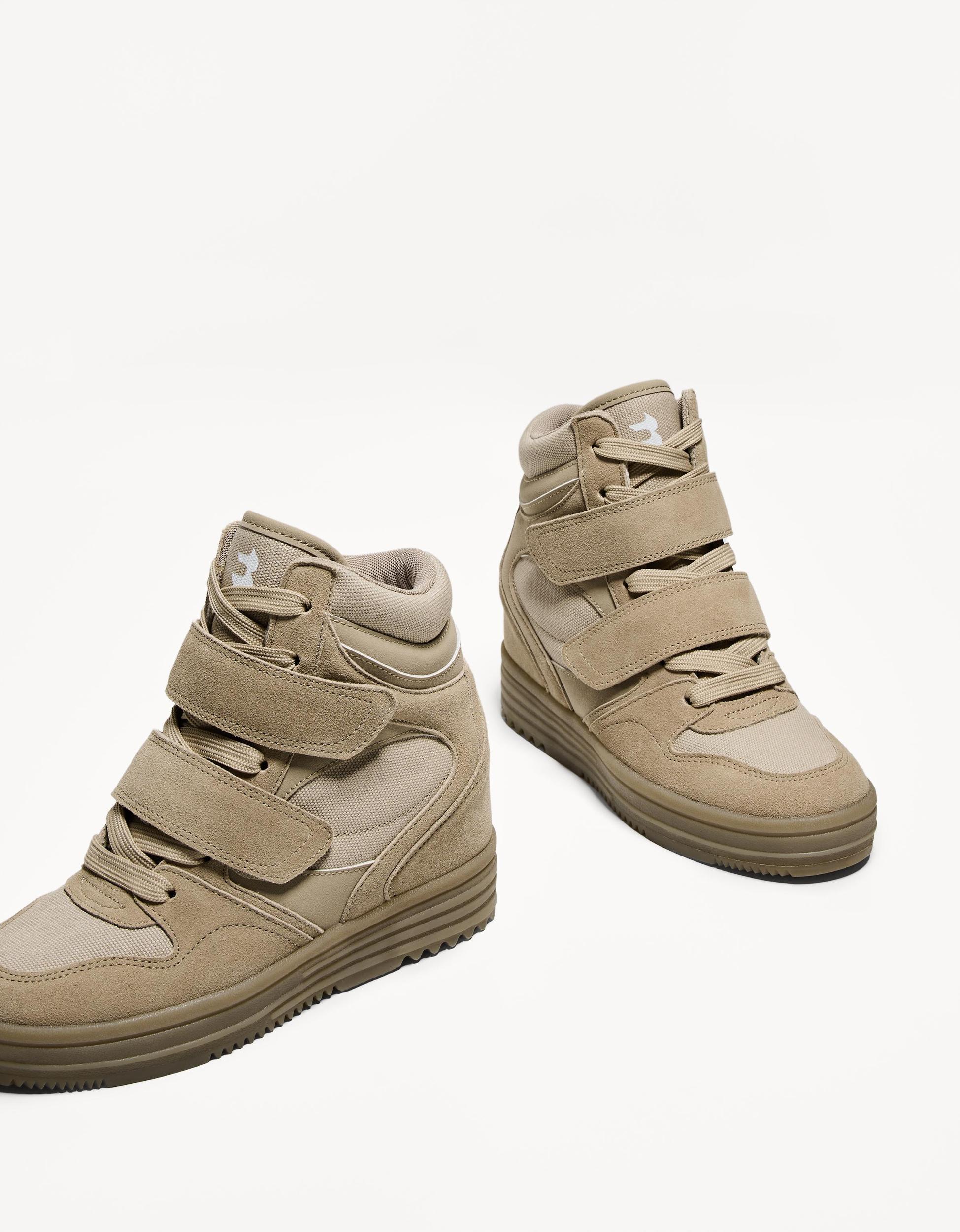 High-top sneakers with inner wedge Product Image
