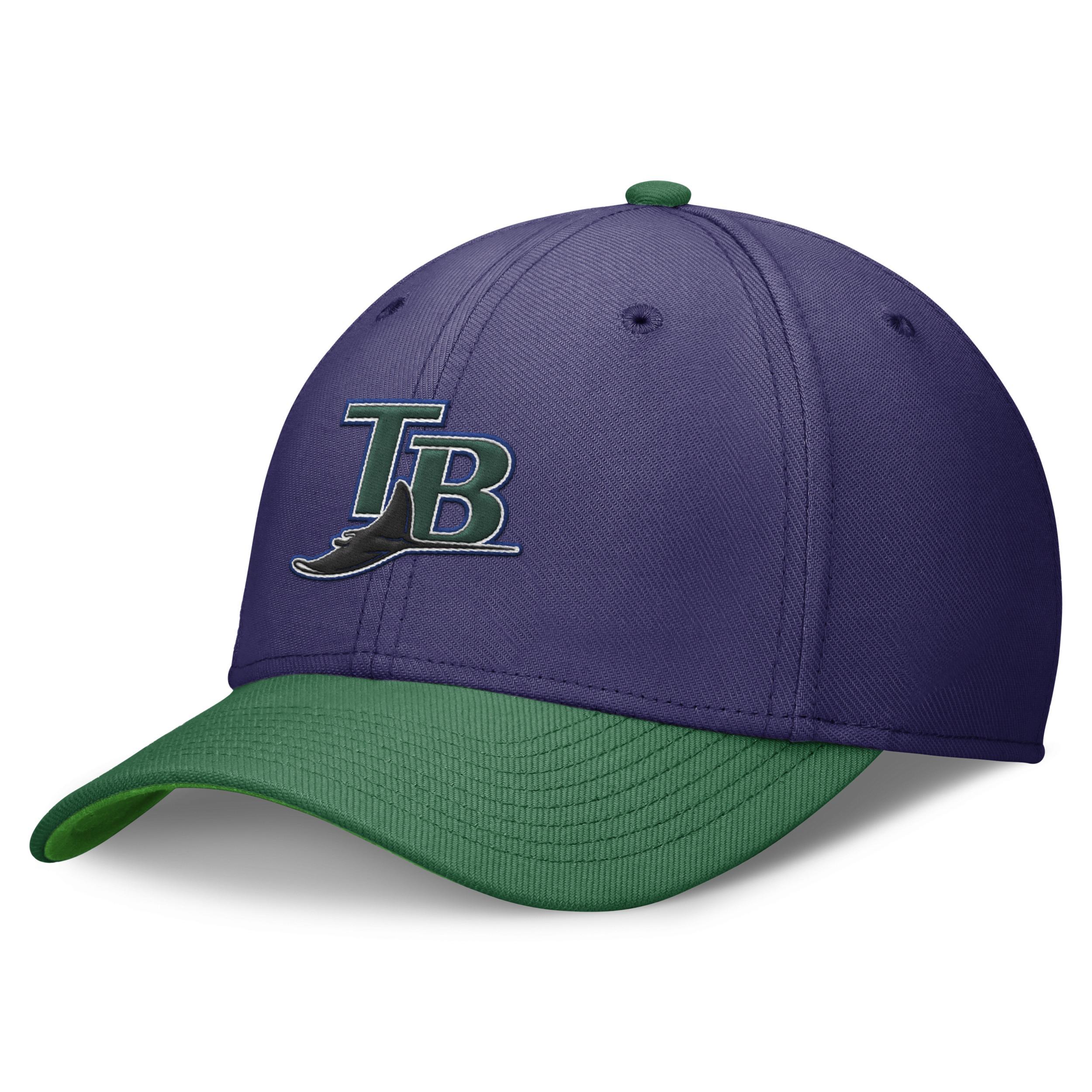 Mens Nike /Green Tampa Bay Rays Cooperstown Collection Rewind Swooshflex Performance Hat Product Image