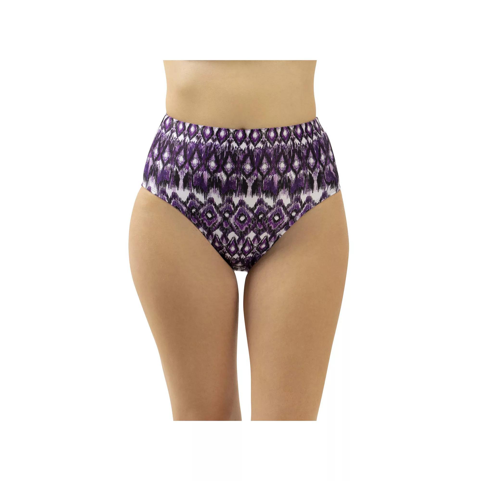 Women's Dolfin High-Waisted Contemporary Brief Swim Bottoms, Size: XXL, Globetrotter Product Image