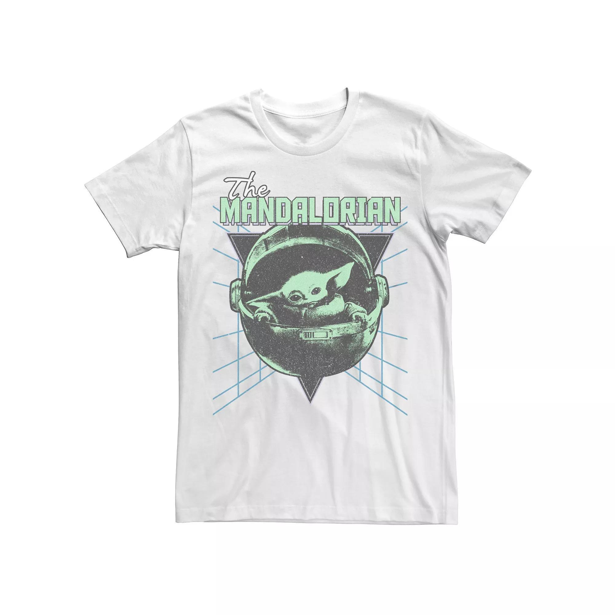 Men's Star Wars The Mandalorian Grogu Distressed Graphic Tee, Size: Small, White Product Image