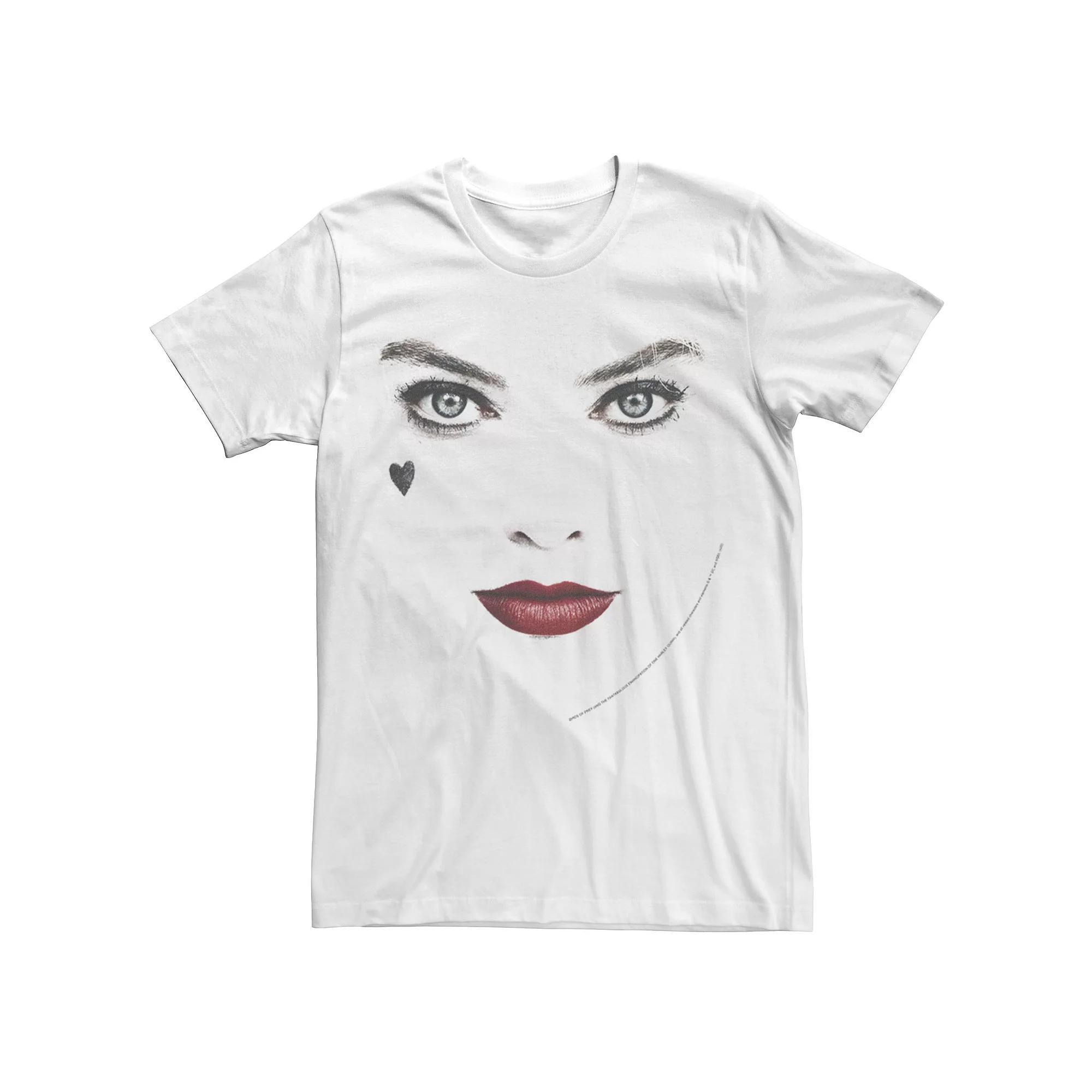 Men's Harley Quinn: Birds of Prey Big Face Tee, Size: XXL, White Product Image