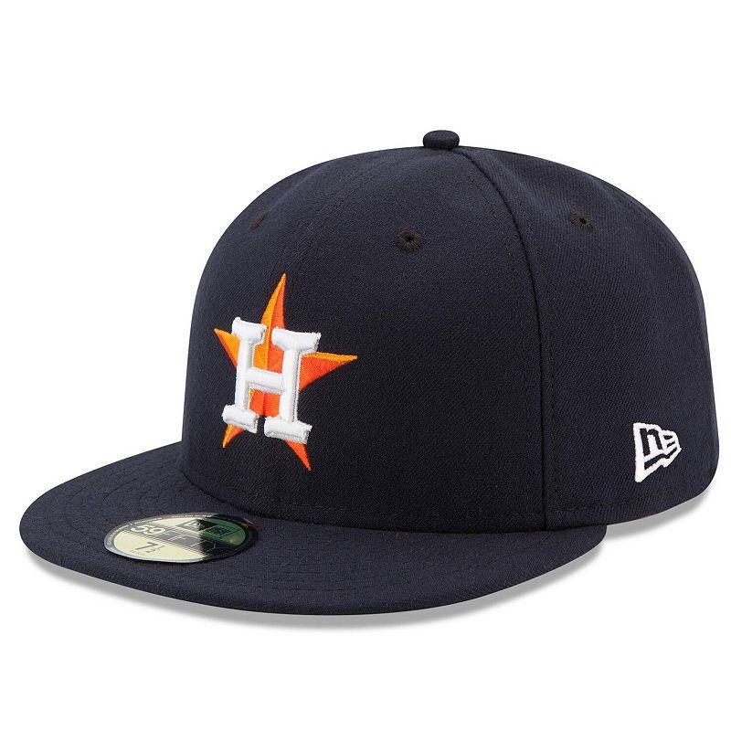 Men's New Era Navy Houston Astros Home Authentic Collection On Field 59FIFTY Performance Fitted Hat, Size: 7 3/8, Blue Product Image
