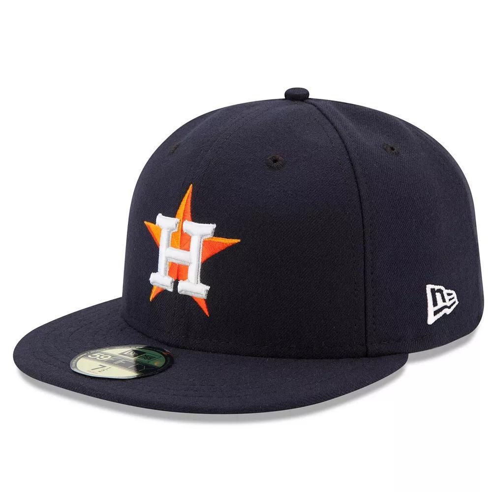 Men's New Era Navy Houston Astros Home Authentic Collection On Field 59FIFTY Performance Fitted Hat, Size: 7 3/8, Blue Product Image