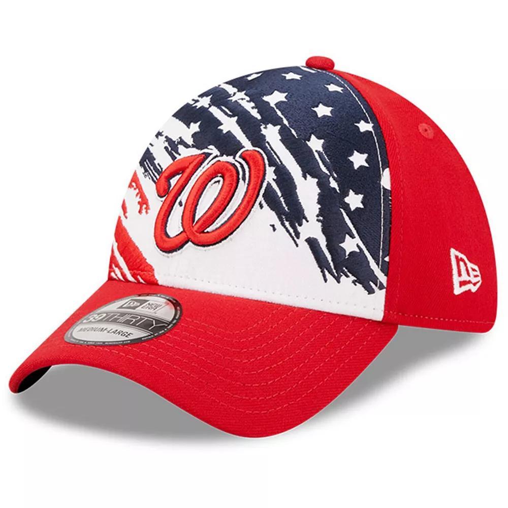 Men's New Era Red Washington Nationals 2022 4th of July 39THIRTY Flex Hat, Size: Medium/Large Product Image