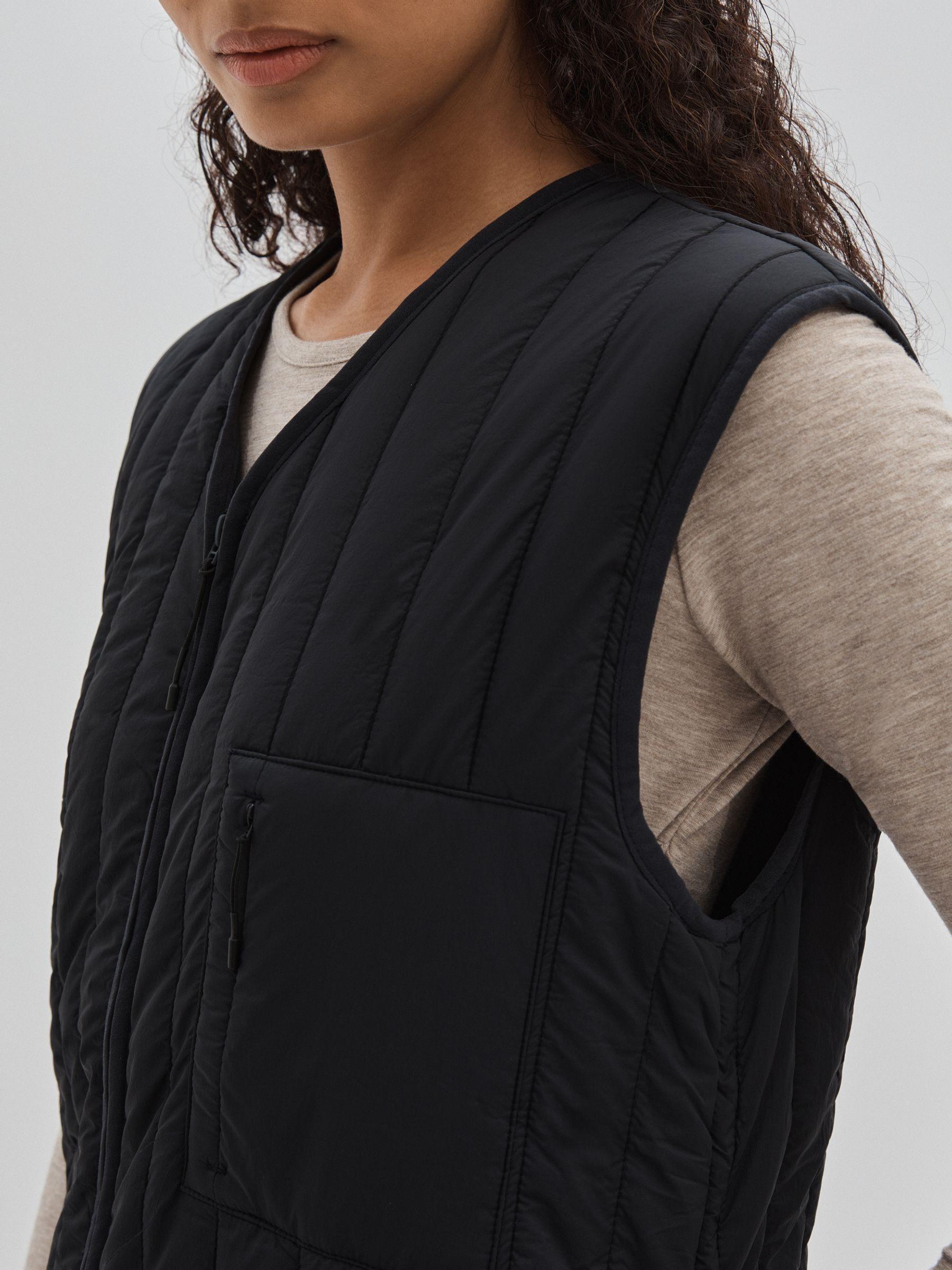 Rains Quilted-Shell Gilet in Navy Product Image