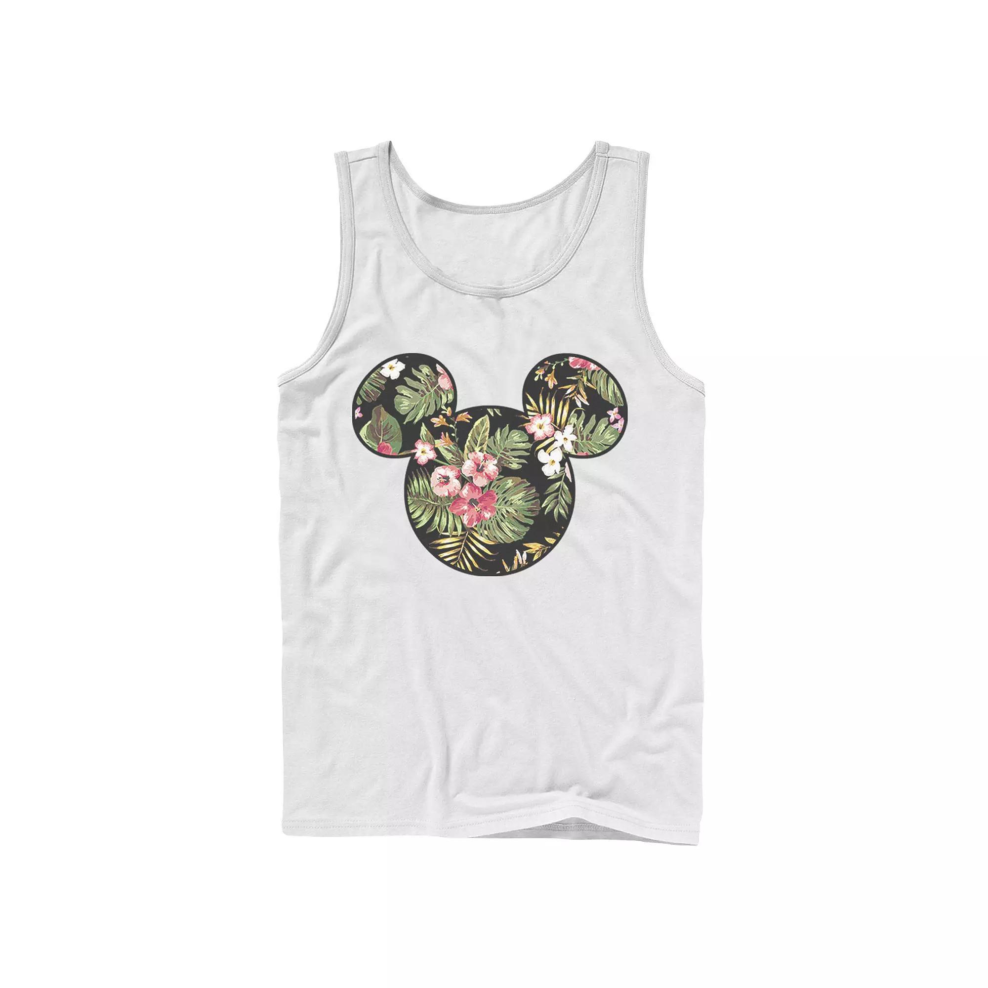 Disney's Mickey Mouse Men's Tropical Fill Tank Top, Size: Large, White Product Image