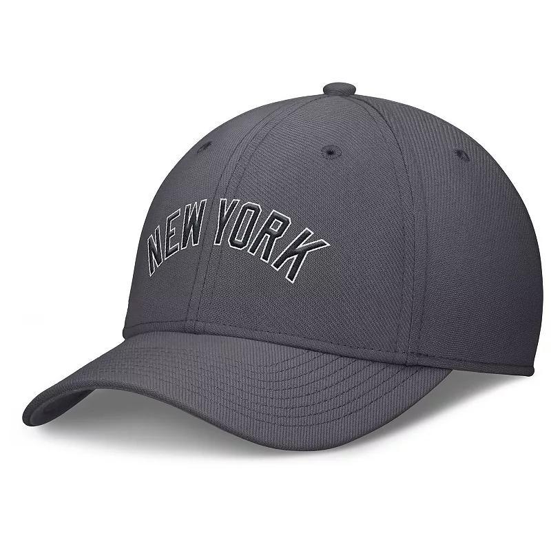 Men's Nike  Gray New York Yankees Swoosh Performance Flex Hat, Size: Large/XL, Grey Product Image