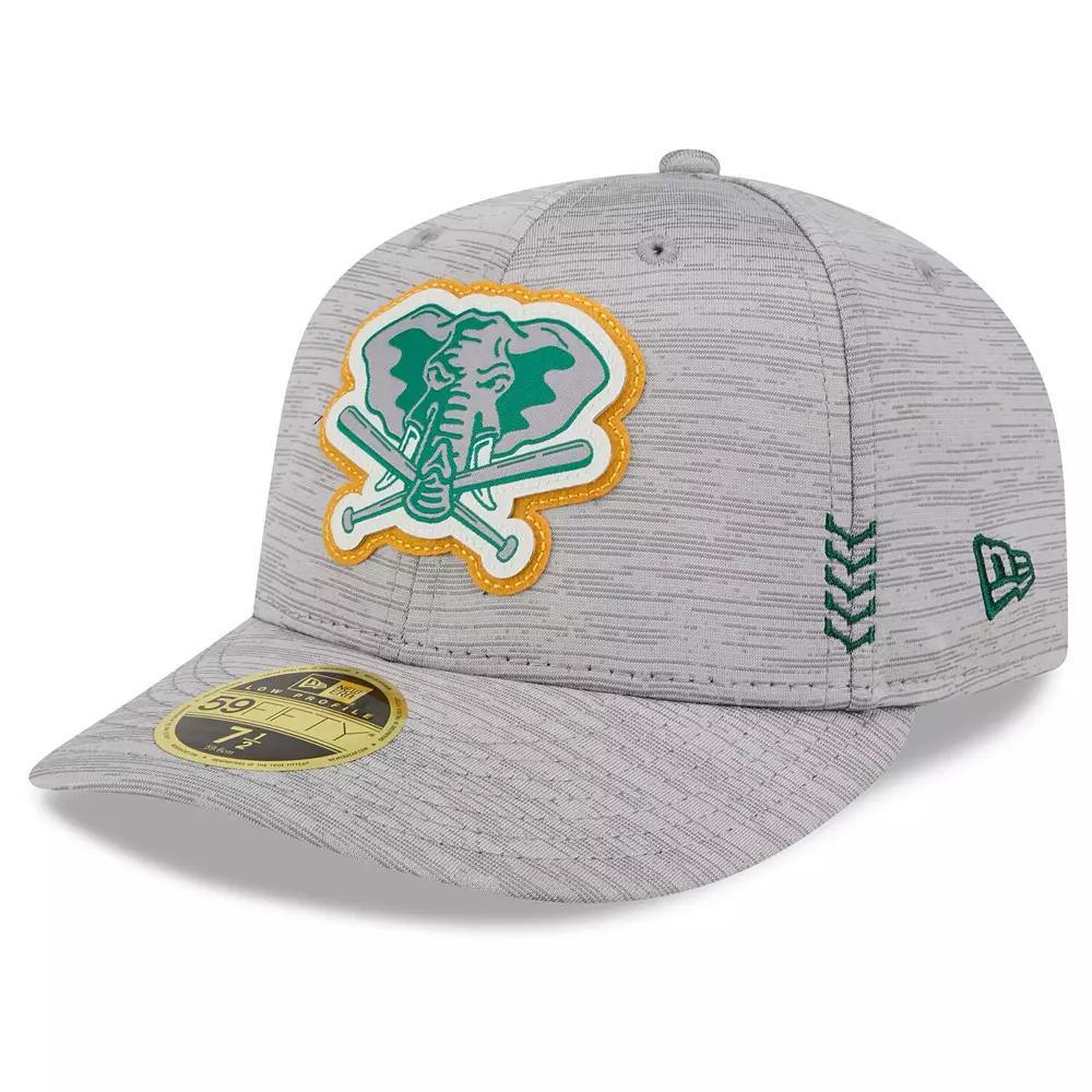 Men's New Era  Gray Oakland Athletics 2024 Clubhouse Low Profile 59FIFTY Fitted Hat, Size: 7 5/8, Grey Product Image