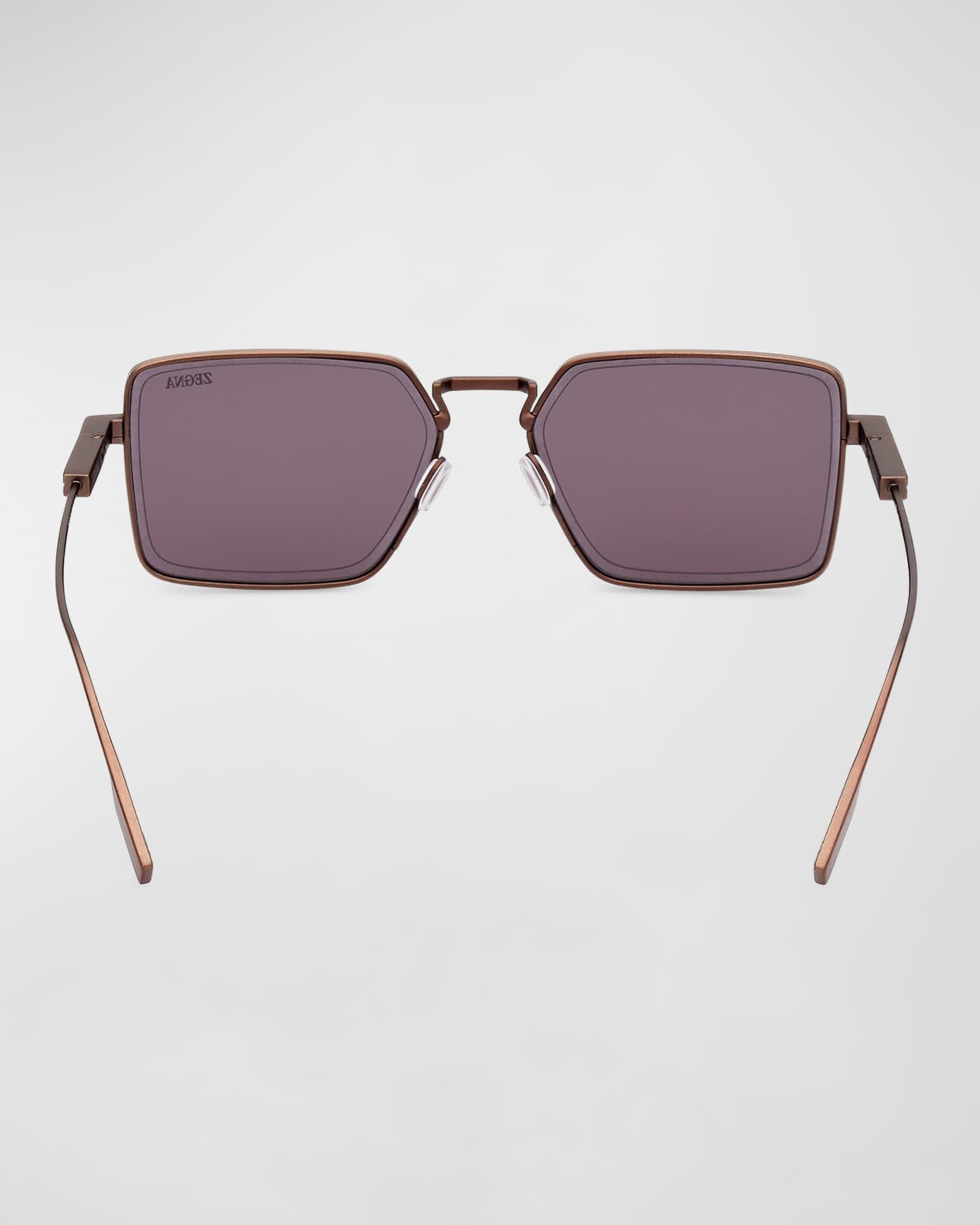 Men's EZ0243M Metal Rectangle Sunglasses Product Image