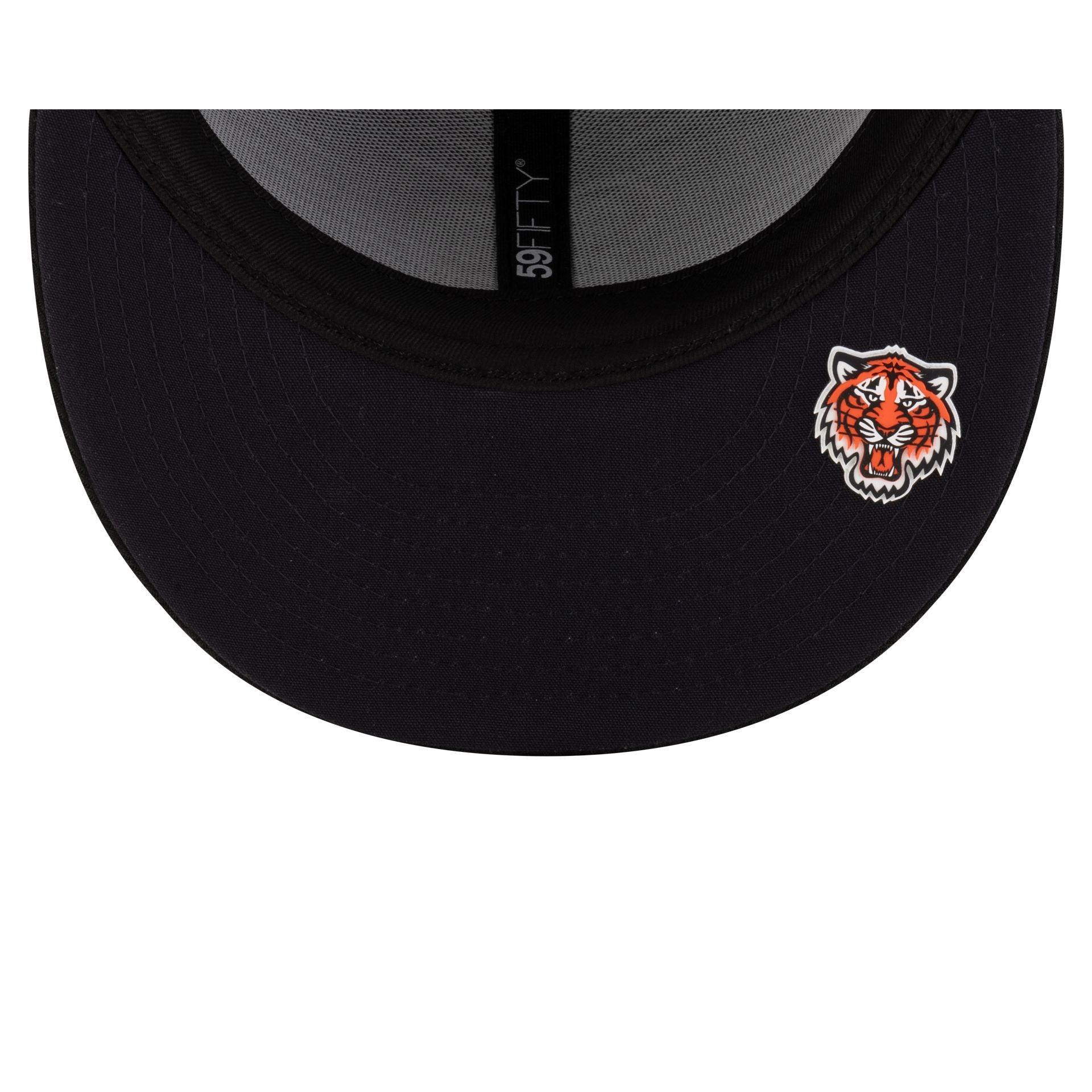 Detroit Tigers 2025 Clubhouse Alt Black 59FIFTY Fitted Hat Male Product Image