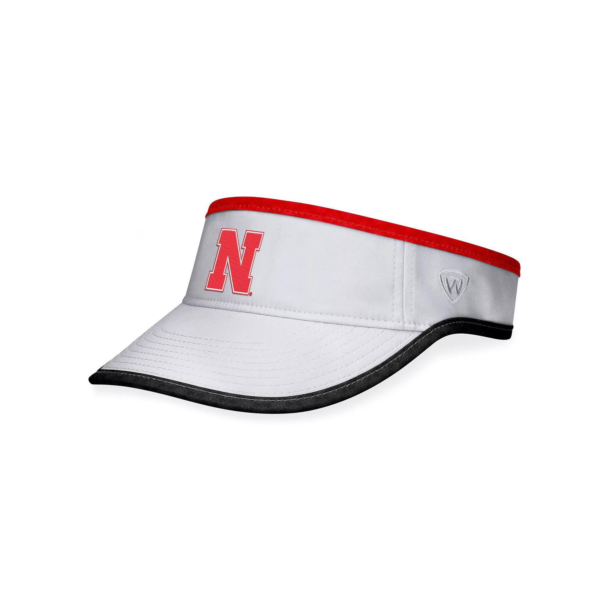 Men's Top of the World White Nebraska Huskers Daybreak Adjustable Visor Product Image