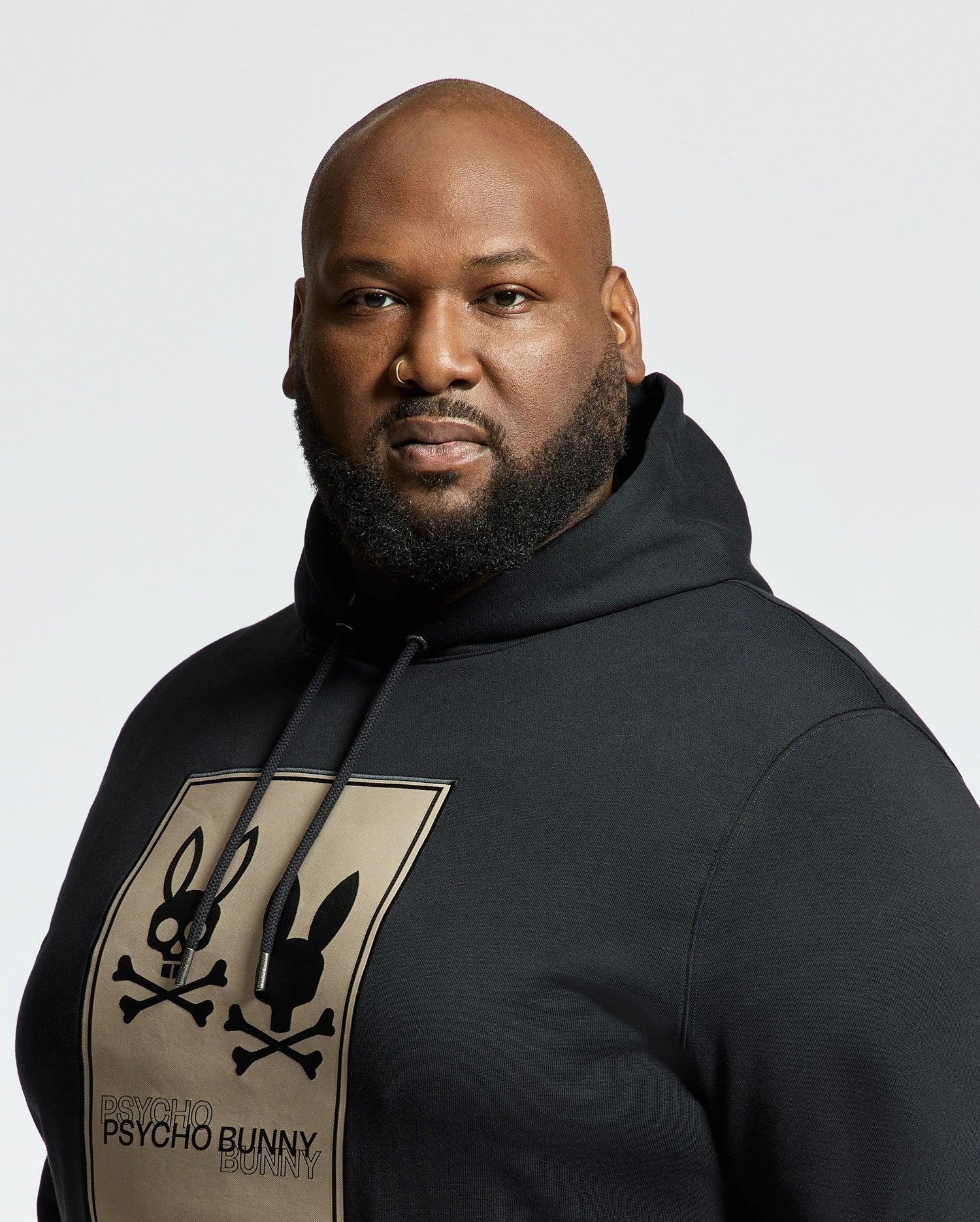 MENS BIG AND TALL MONROE TWILL PATCH FLEECE HOODIE - B9H926D200 Product Image