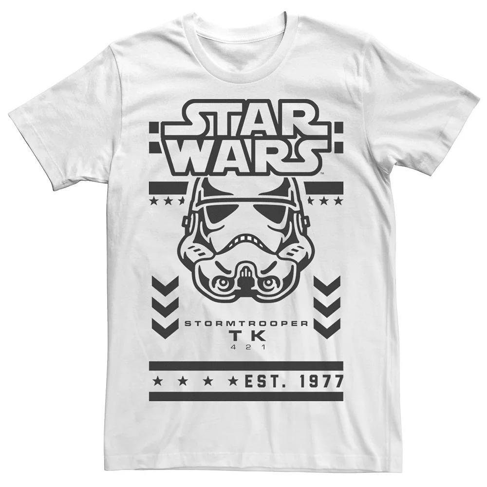Men's Star Wars Stormtrooper Urban Streetwear Moto Tee, Size: Small, White Product Image