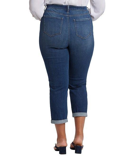 NYDJ Plus Size Margot Roll Up Hem Stretch Denim Girlfriend Jeans Product Image