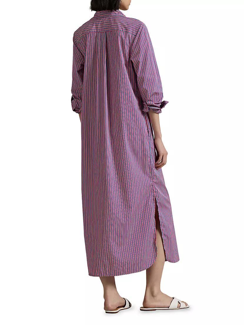 Striped Cotton Maxi Shirtdress Product Image