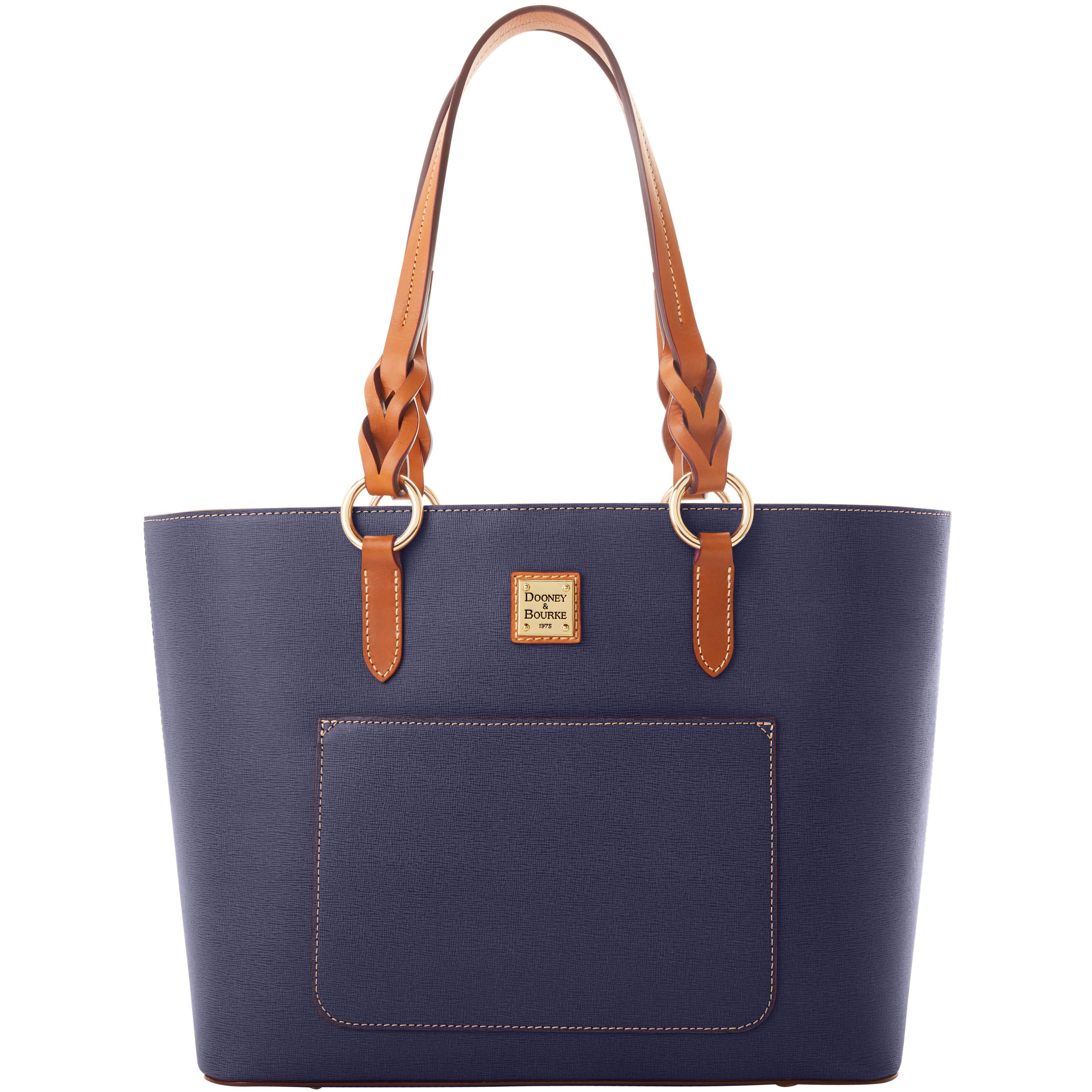 Dooney & Bourke Womens Saffiano Tammy Leather Tote Shopping Bag in Bubble Gum Product Image