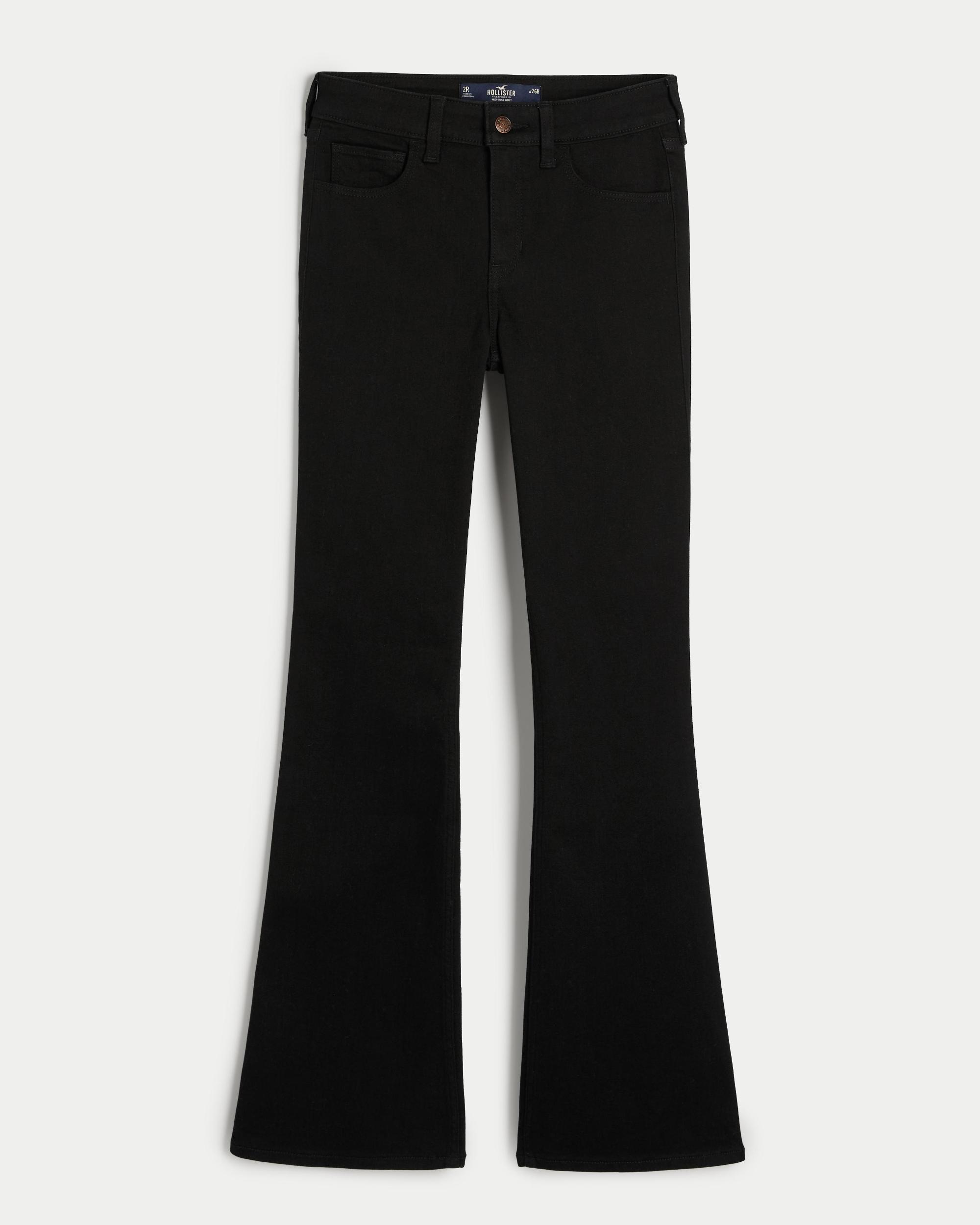 Mid-Rise Black Boot Jeans Product Image
