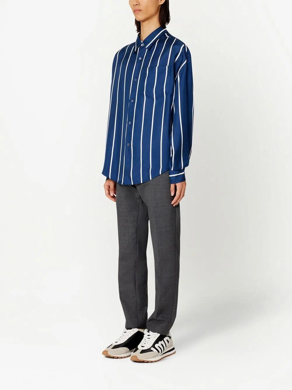 striped button-up shirt Product Image