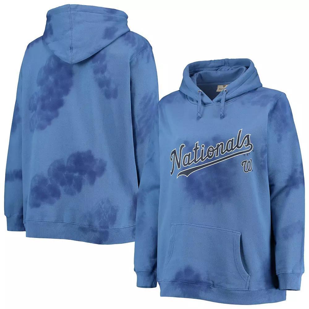 Women's Navy Washington Nationals Plus Size Cloud Pullover Hoodie, Size: 3XL, Blue Product Image
