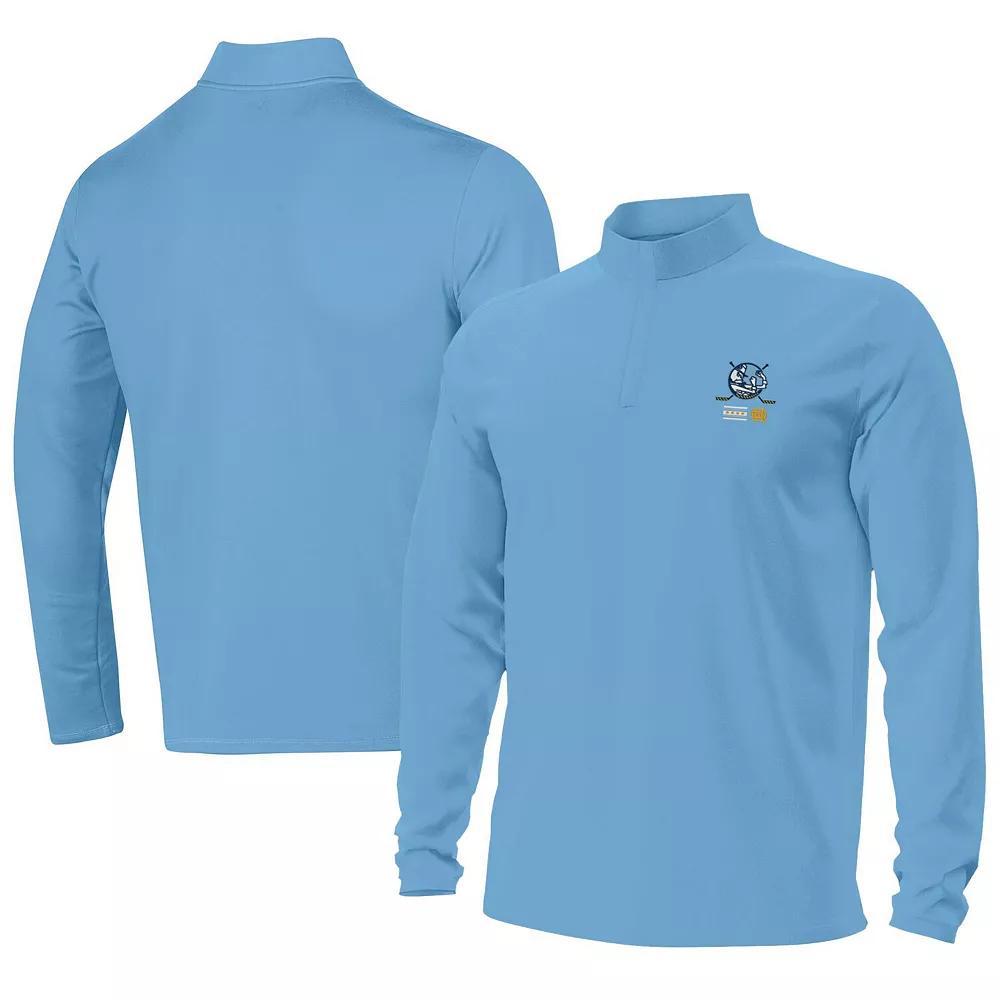 Men's Under Armour Light Blue Notre Dame Fighting Irish The Frozen Confines Motion Quarter-Zip Jacket, Size: XL Product Image