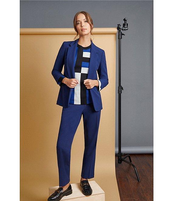 Jones New York Long Sleeve Rolled Cuff Notched Collar Jacket Product Image